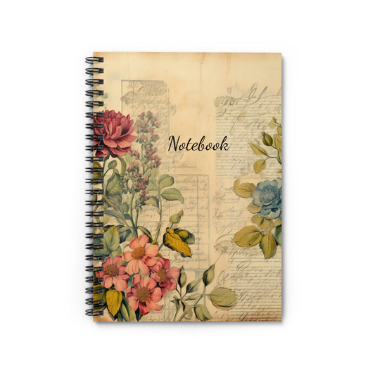 Vintage Floral Flower Notebook 118 Pages Item Most Popular Item Trending Gifts Supplies s Notebook Journal Rustic