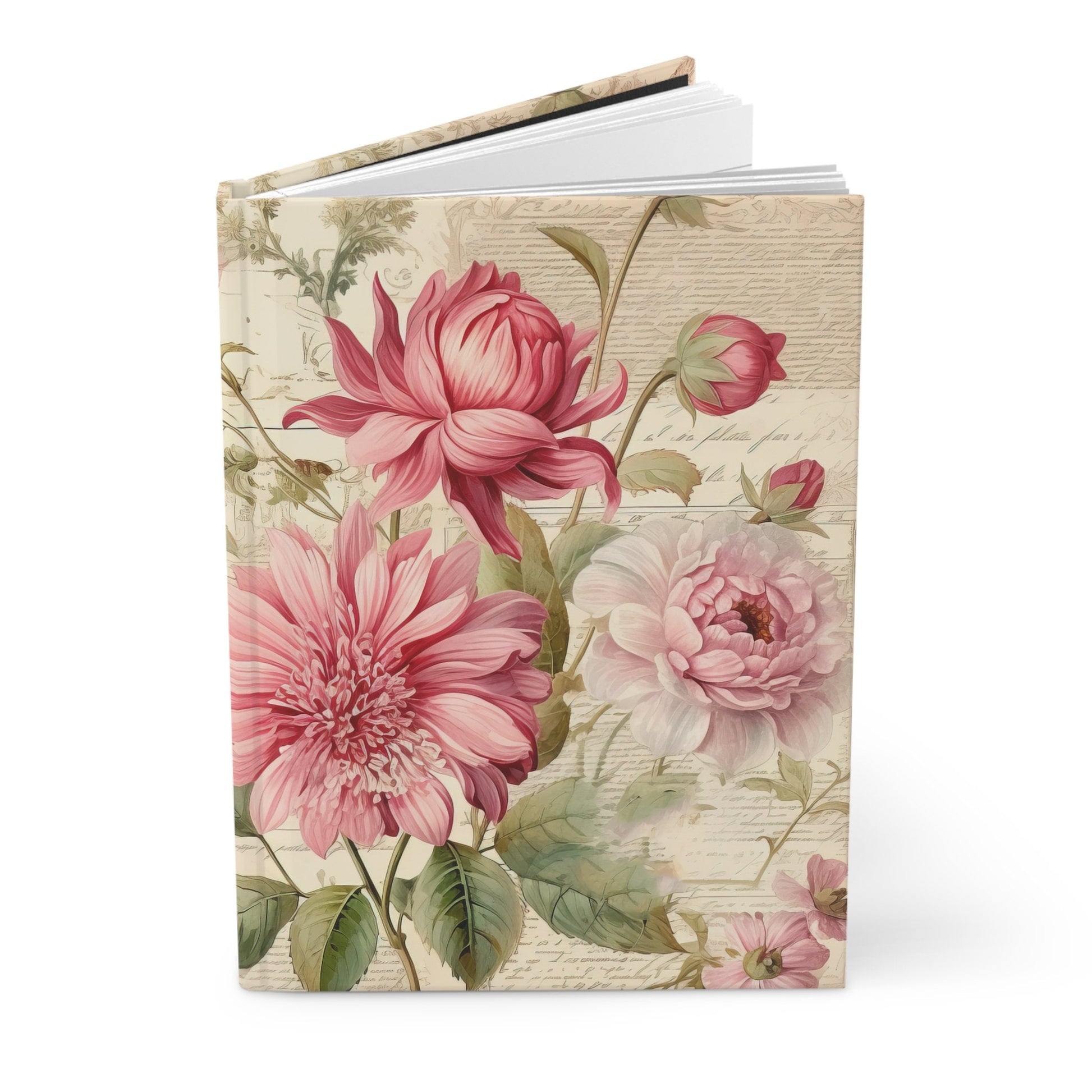 Vintage Flower Journal Hardcover Notebook, 5.75x8, 150 Lined Pages, Item, Most Popular Item, Trending Item Gift Idea