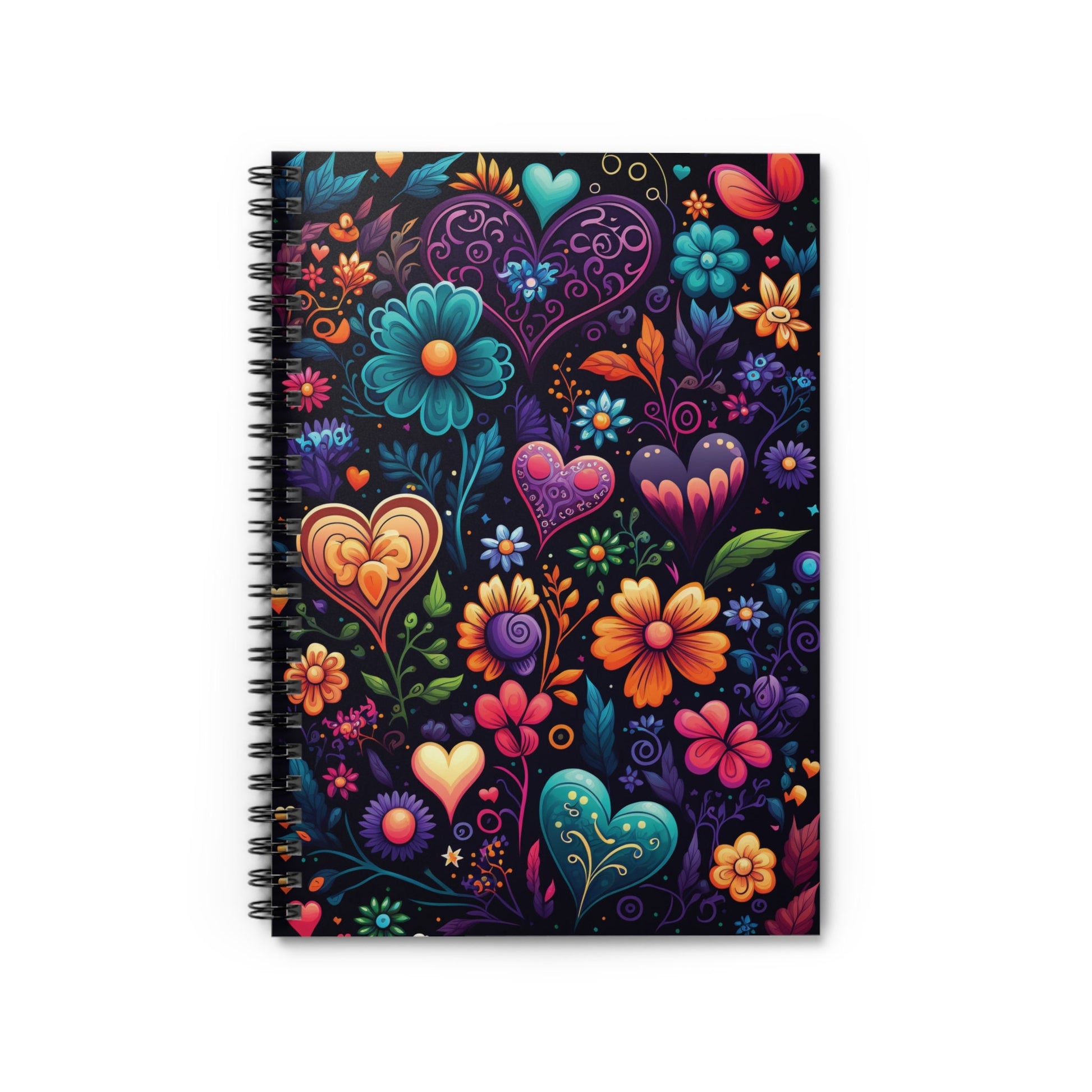 Trending Floral Heart Journal Notebook - 6x8 Ruled Line Paper - on - Perfect Gift Idea for Her - Elegant and Stylish Design