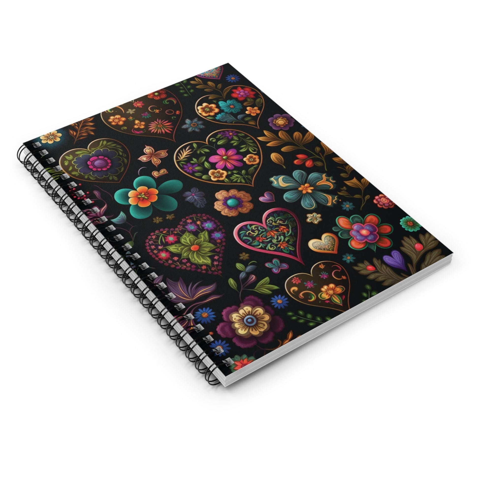 Trending Floral Heart Journal Notebook - 6x8 Ruled Line Paper - on - Perfect Gift Idea for Her - Elegant and Stylish Design