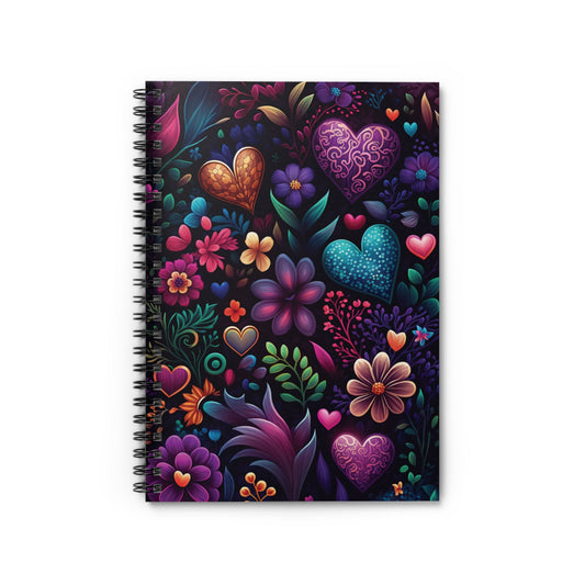 Trending Floral Heart Journal Notebook - 6x8 Ruled Line Paper - on - Perfect Gift Idea for Her - Elegant and Stylish Design