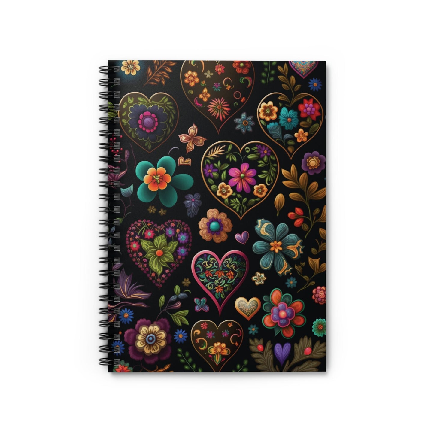 Trending Floral Heart Journal Notebook - 6x8 Ruled Line Paper - on - Perfect Gift Idea for Her - Elegant and Stylish Design