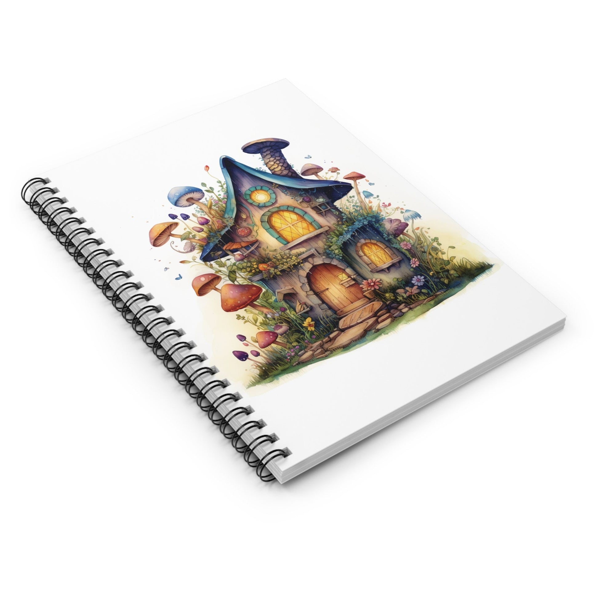 Magical Mushroom Garden Fairy House Journal Notebook 6x8 Ruled Line Paper Perfect Gift Idea Her Bestseller Stylish Design Most Popular