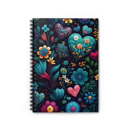 Trending Floral Heart Journal Notebook - 6x8 Ruled Line Paper - on - Perfect Gift Idea for Her - Elegant and Stylish Design