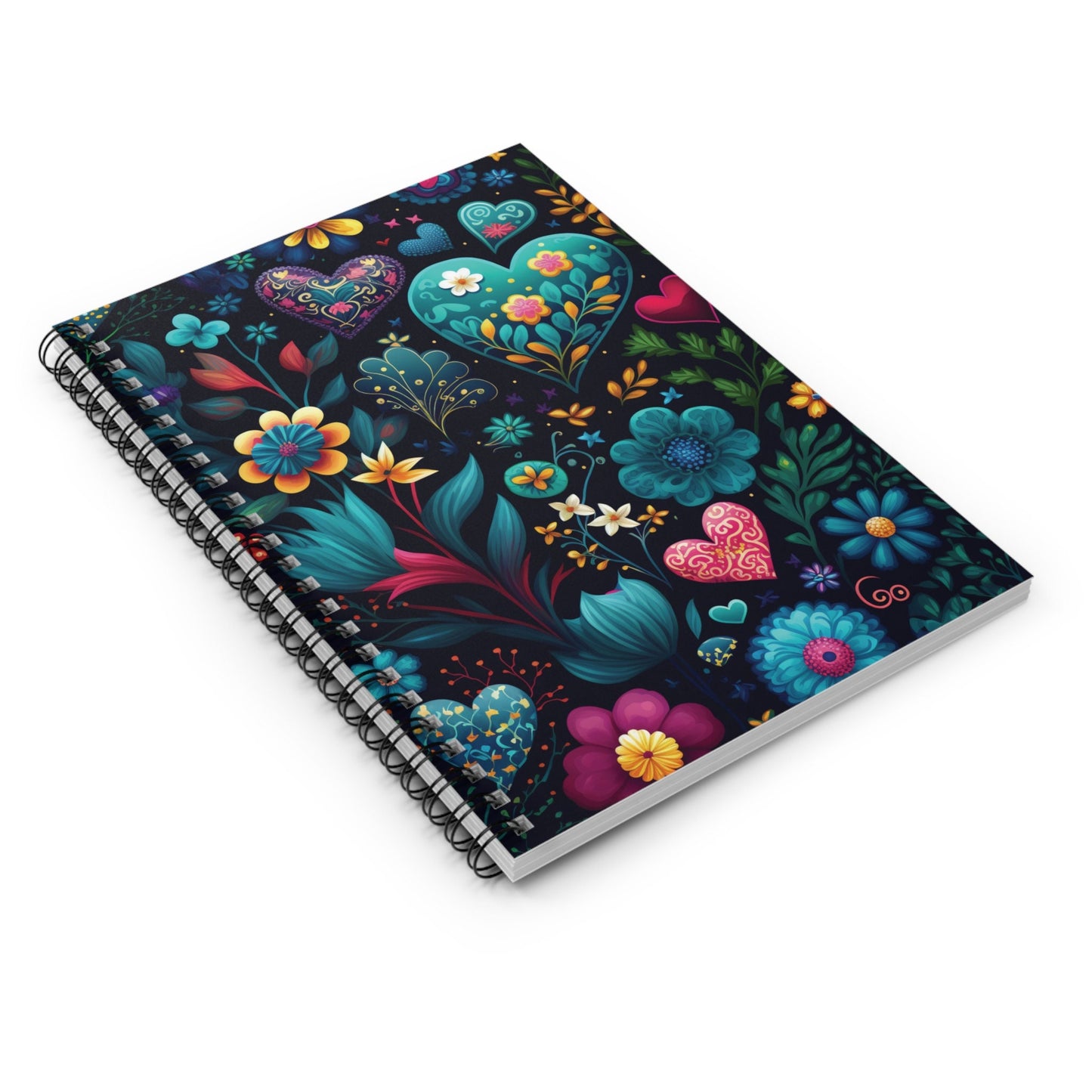 Trending Floral Heart Journal Notebook - 6x8 Ruled Line Paper - on - Perfect Gift Idea for Her - Elegant and Stylish Design