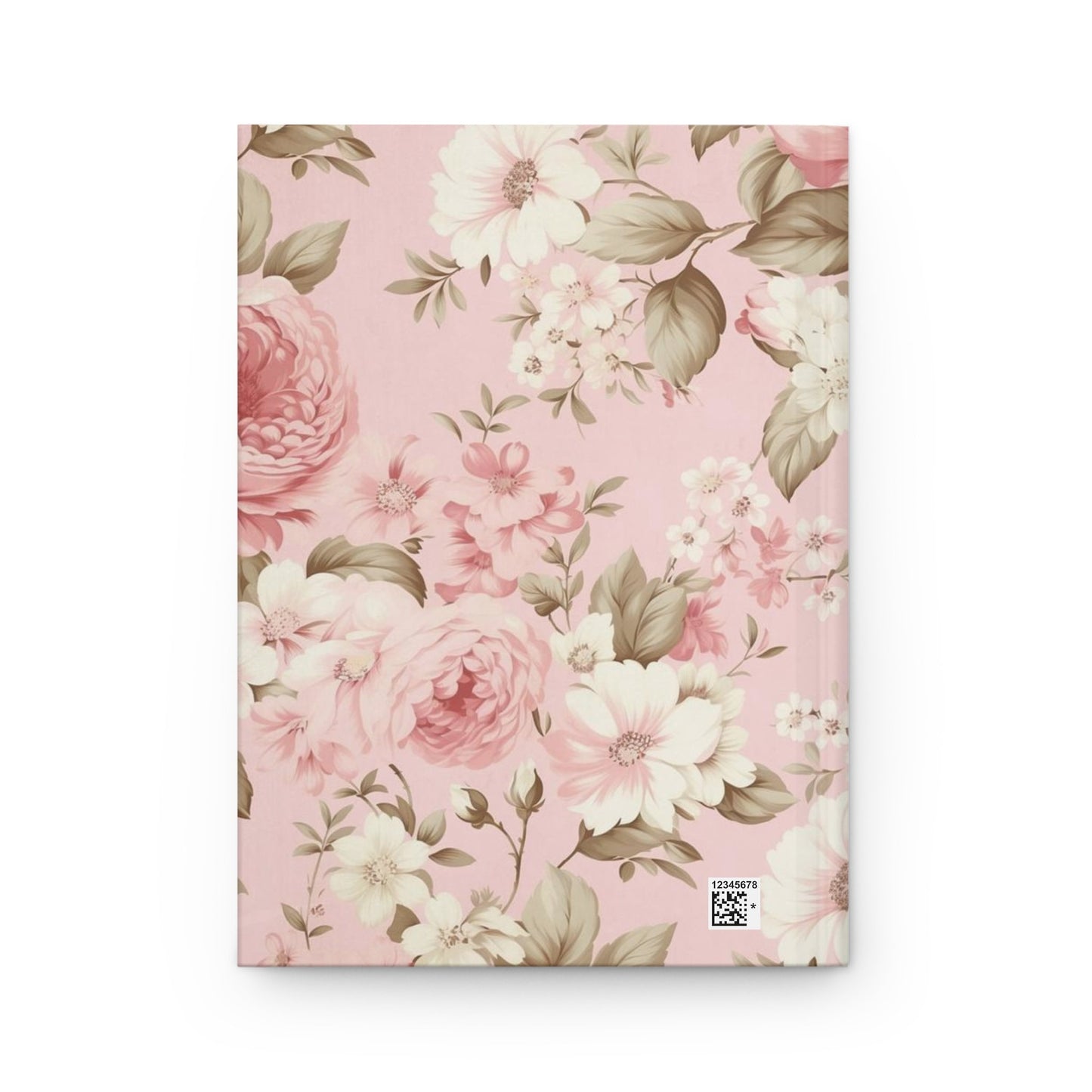 Vintage Pink Floral Flower Journal Hardcover Notebook, 5.75x8 150 Lined Pages, Item Most Popular Trending Item Boho Chic