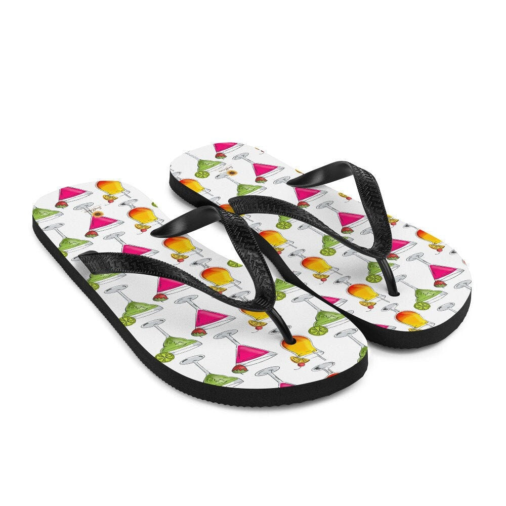 Emerald  Blossoms - Martinis Flip-Flops