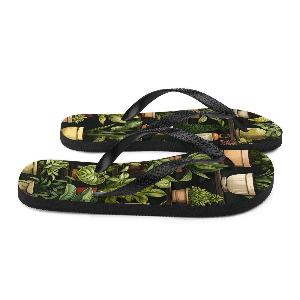 Emerald  Blossoms - PLANTS Flip-Flops