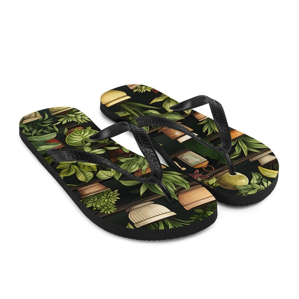 Emerald  Blossoms - PLANTS Flip-Flops