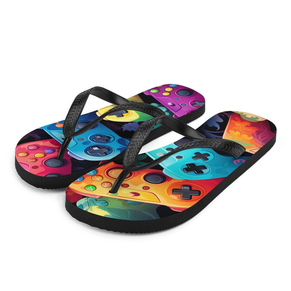 Emerald  Blossoms - The Gamer Flip-Flops