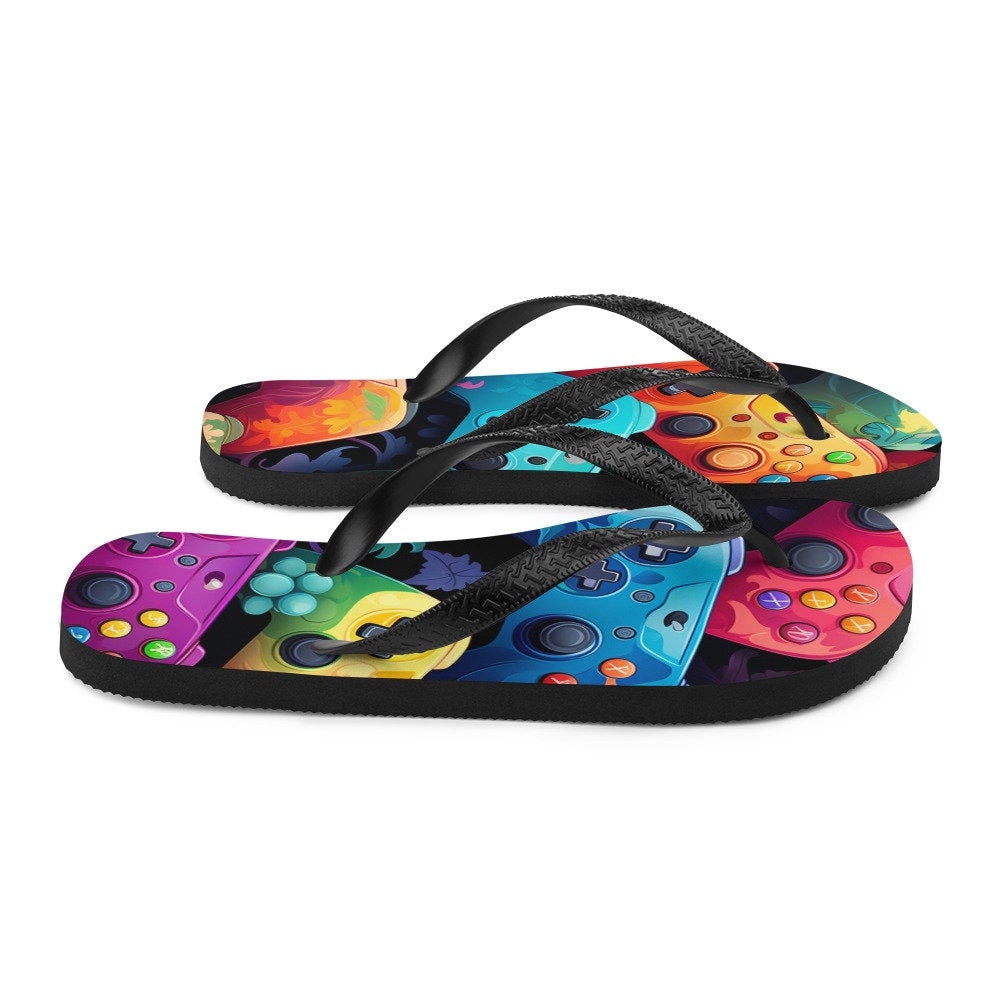 Emerald  Blossoms - The Gamer Flip-Flops