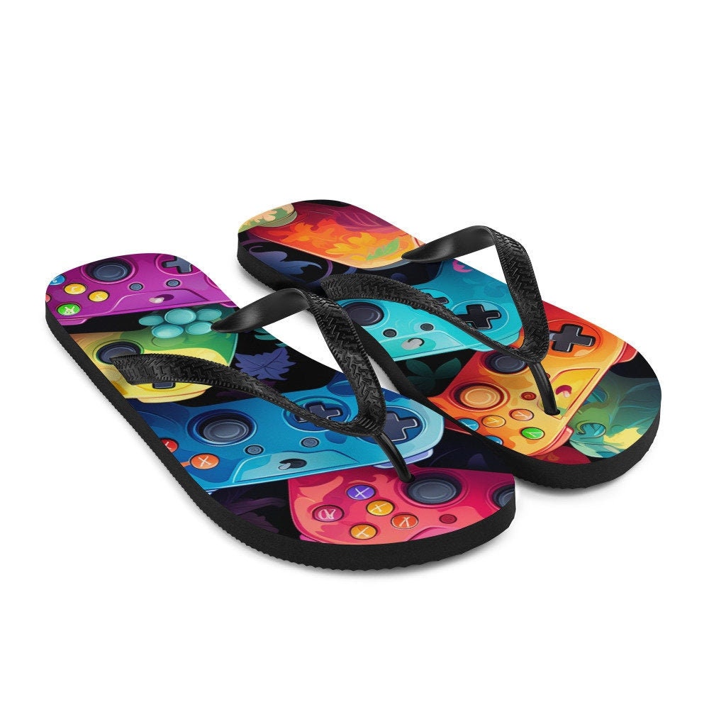 Emerald  Blossoms - The Gamer Flip-Flops