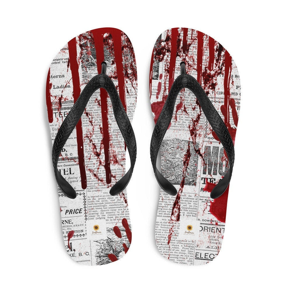 Emerald  Blossoms - Crime Scene Flip-Flops