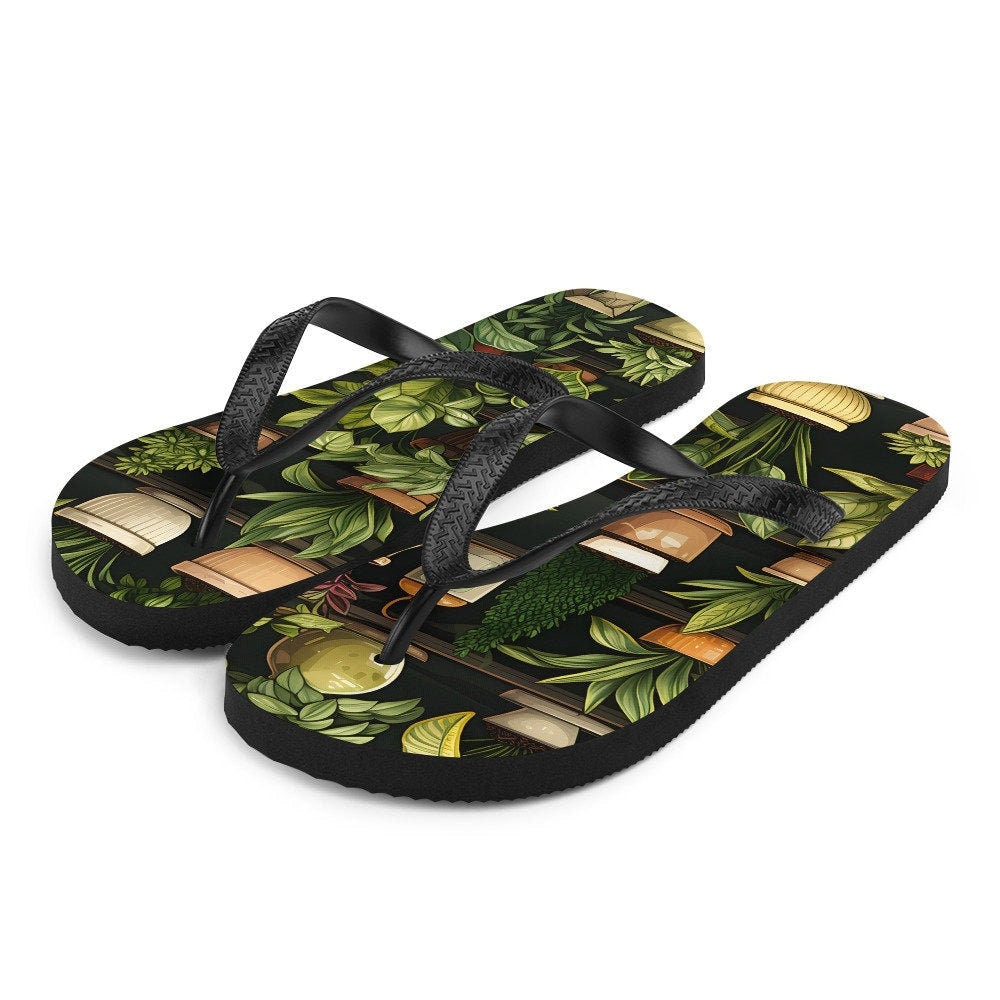 Emerald  Blossoms - PLANTS Flip-Flops