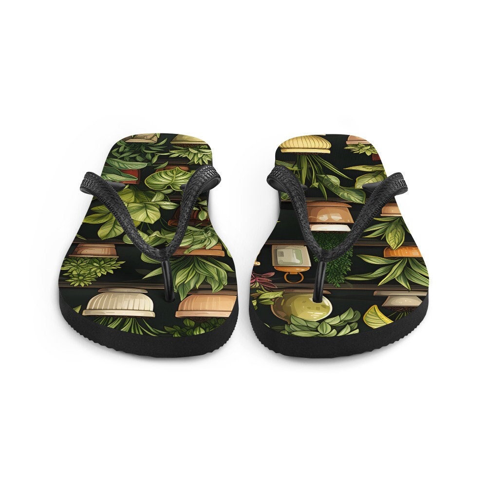 Emerald  Blossoms - PLANTS Flip-Flops