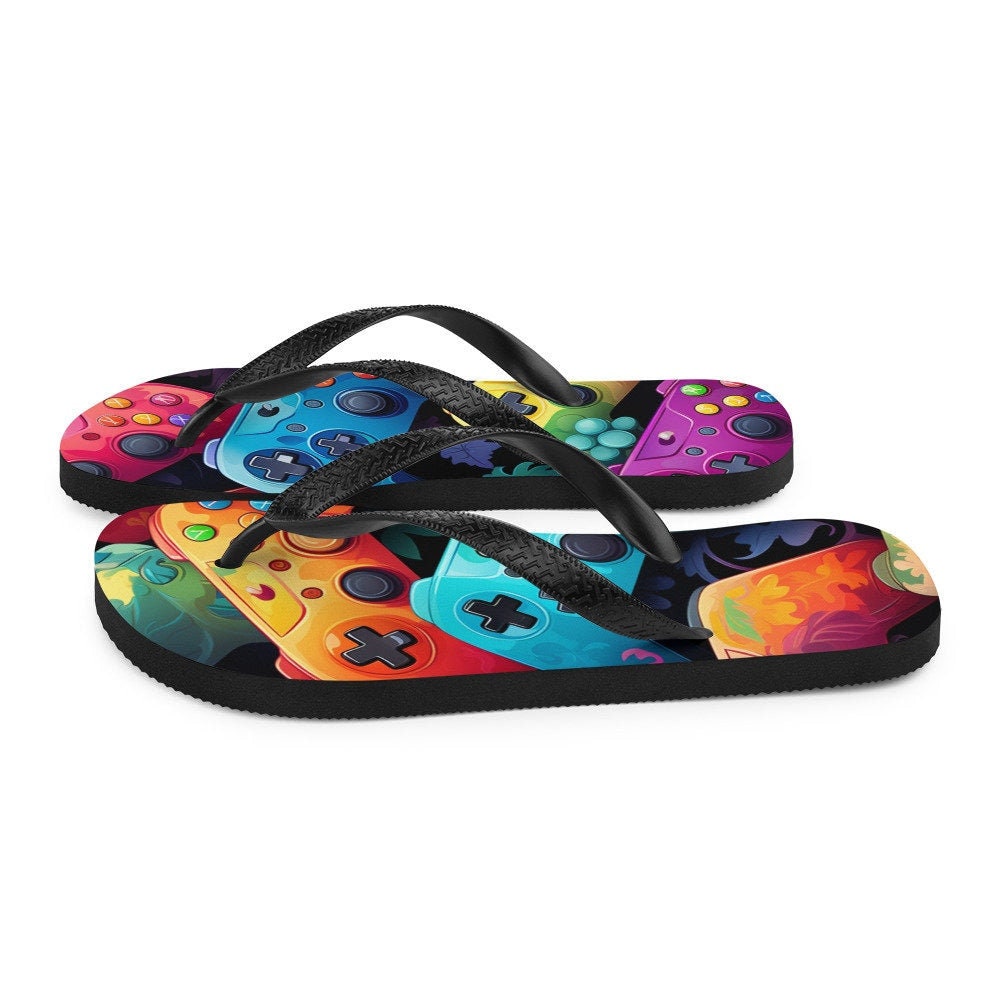 Emerald  Blossoms - The Gamer Flip-Flops