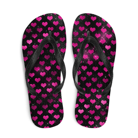 Emerald  Blossoms - Purple Heart Flip-Flops