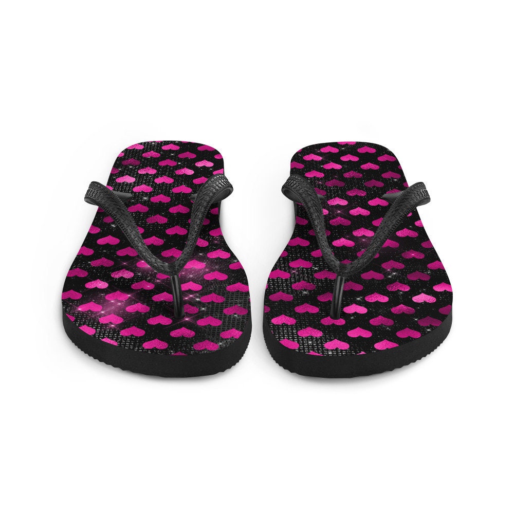 Emerald  Blossoms - Purple Heart Flip-Flops