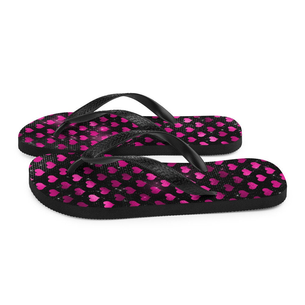 Emerald  Blossoms - Purple Heart Flip-Flops