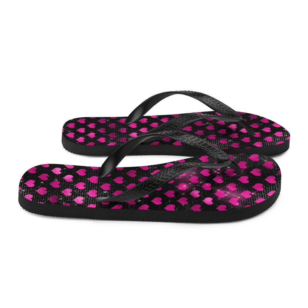 Emerald  Blossoms - Purple Heart Flip-Flops