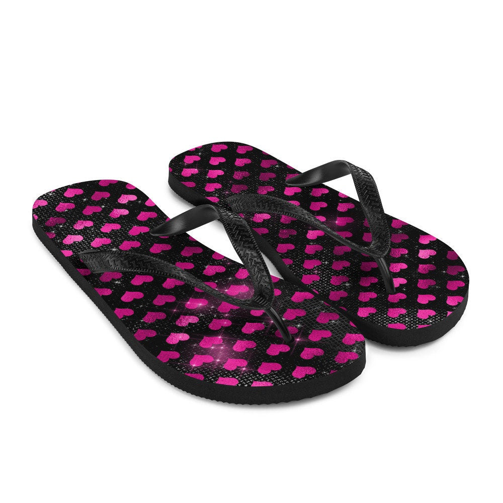 Emerald  Blossoms - Purple Heart Flip-Flops