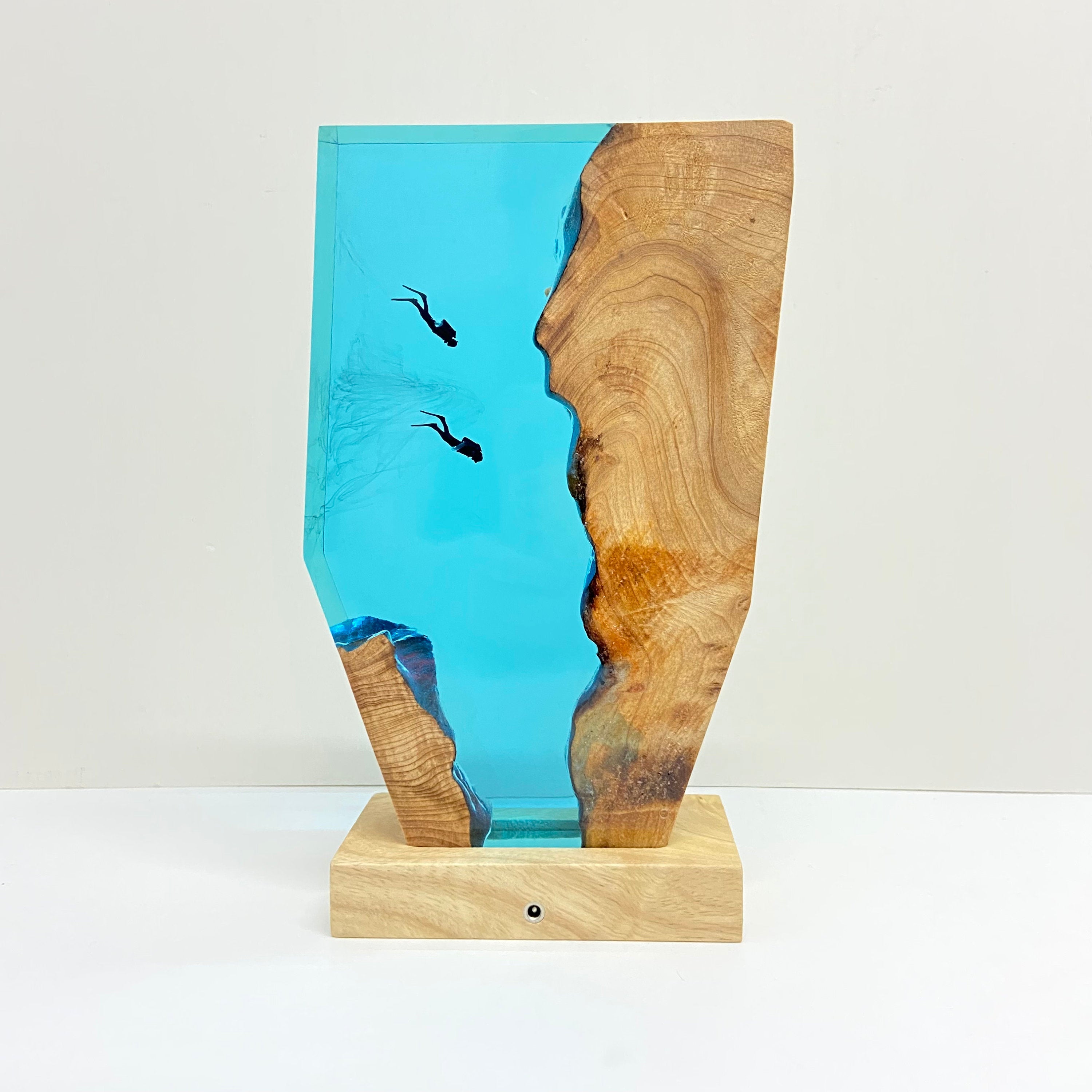 Diver Night Light, Personalized Entryway Decorations, Slightly Flawed Resin Artwork, Halloween Gift, Christmas Gift