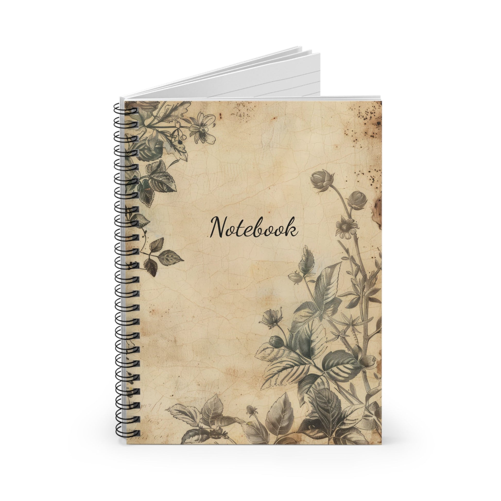 Mushroom Notebook 118-Page Spiral Ruled Line Paper Ideal for Shopping Lists School Notes Poems | 6x8 | Durable Metal Binding Stylish Cover