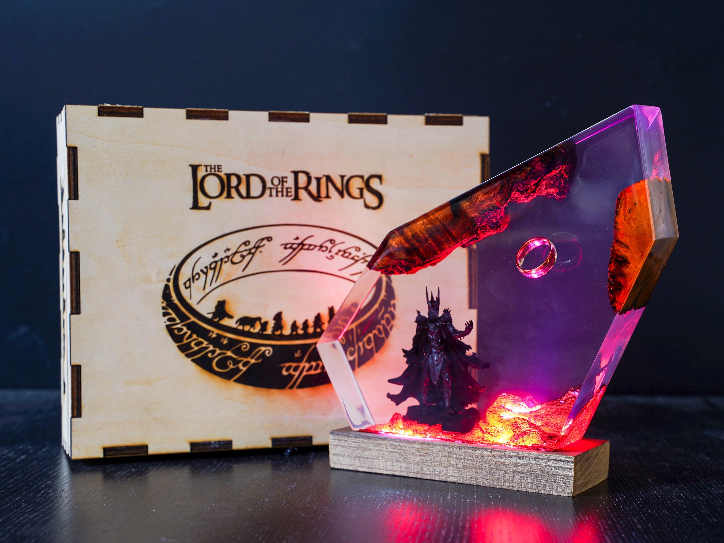 Ring of Flame Resin  Night Lamp – custom resin night light, gaming decor, Lord Ring resin night light,  gift for mom, sauron lamp for him
