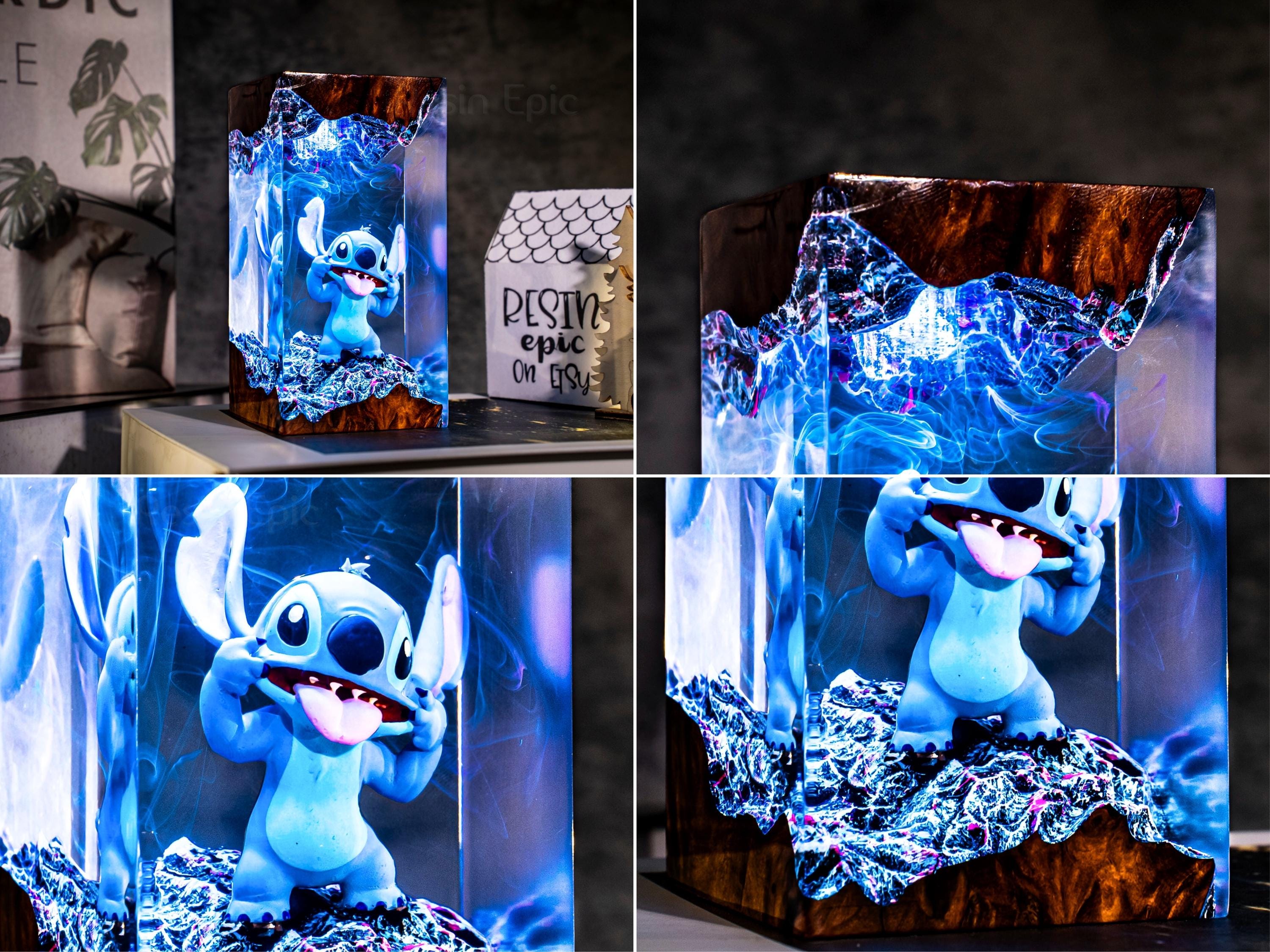 Stitch Resin Night Light – Blue Koala resin lamp, Custom Gift for Kids & Mother, Stitch and Lilo gift