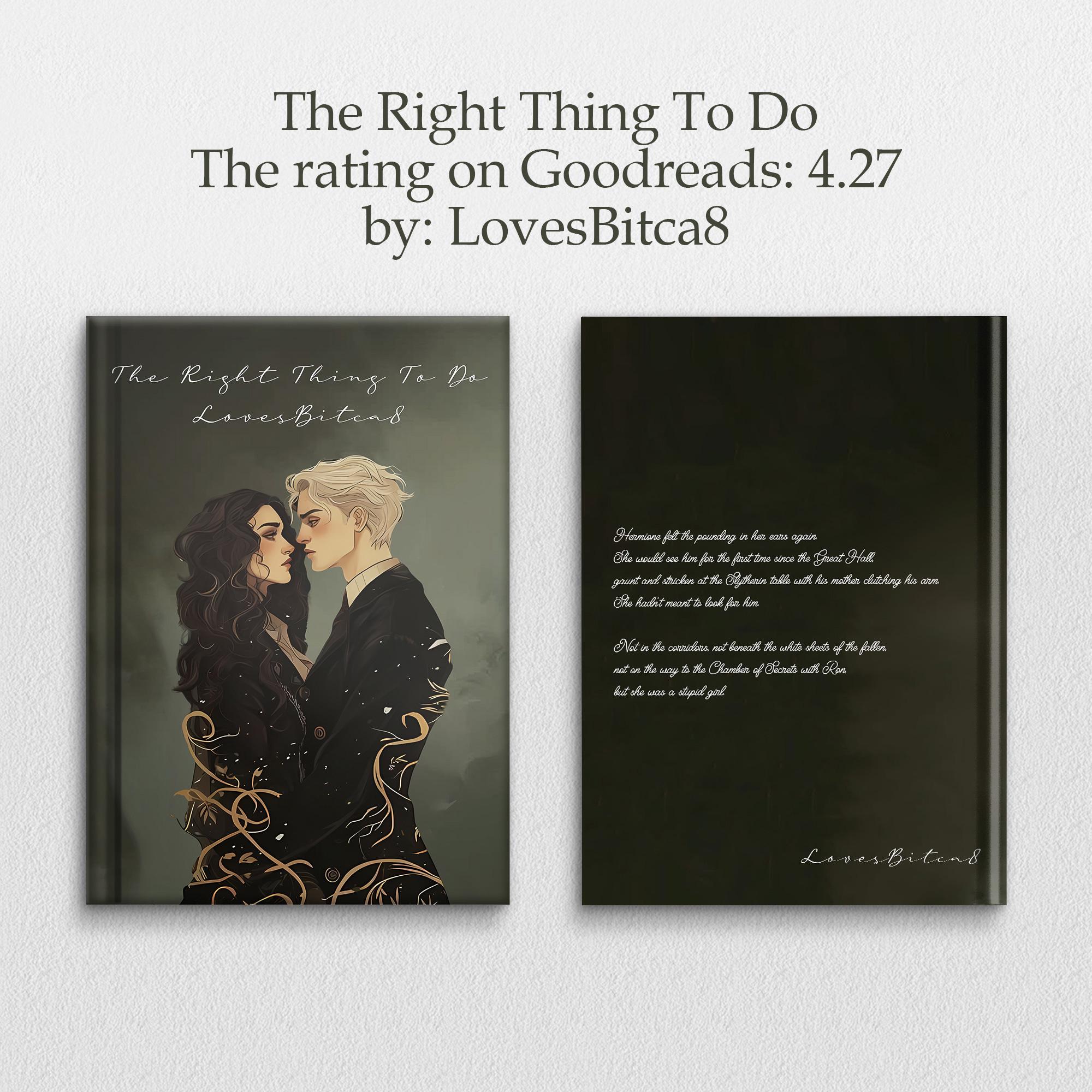 The Right Thing To Do, All The Wrong Things, Rights And Wrongs Series #1 And #2, Hardcover Book, Dramione Fanfic