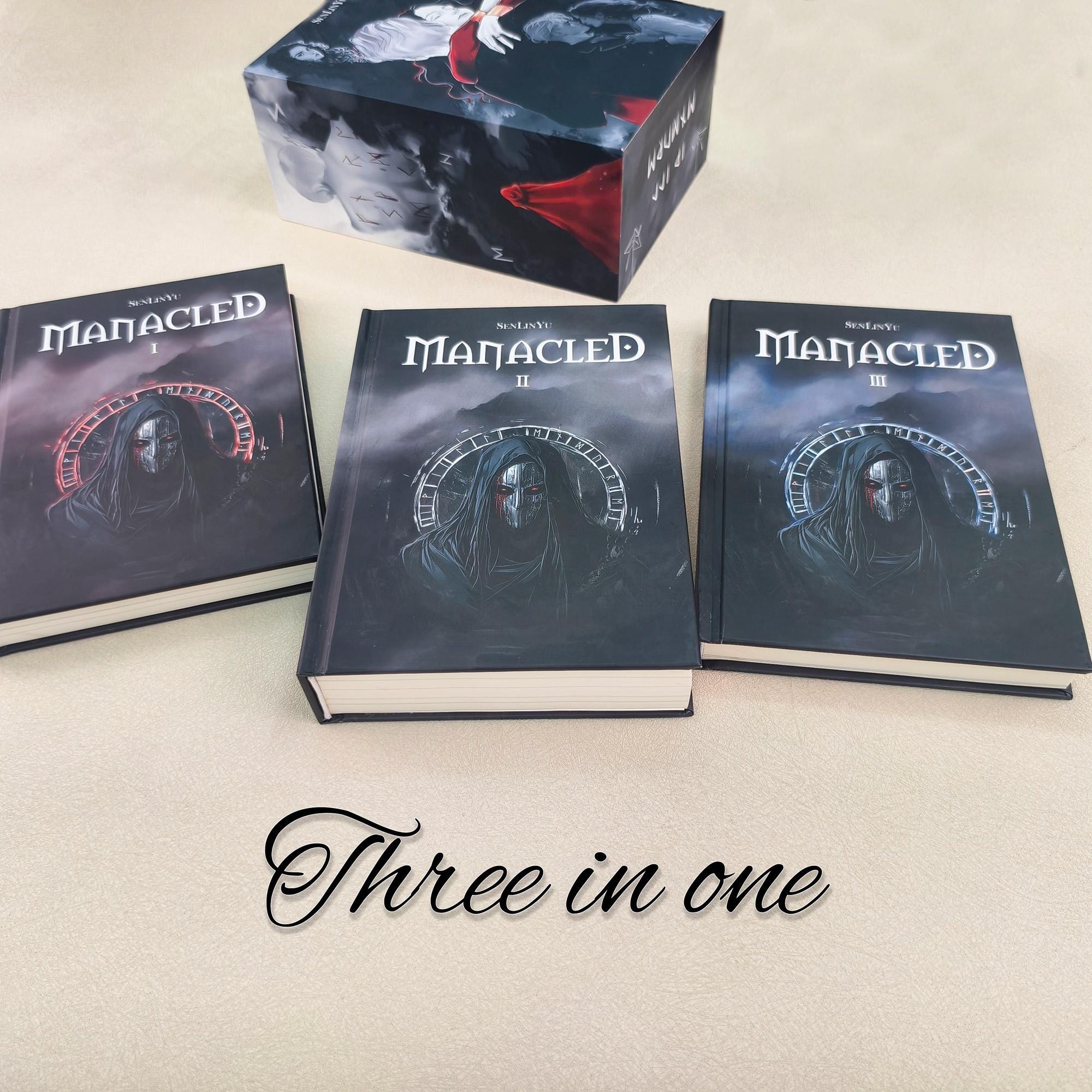 Manacled Book, Colored-Picture Cover With Box, Hardcover Book, Complete Three-In-One Series, Dramione Fanfic
