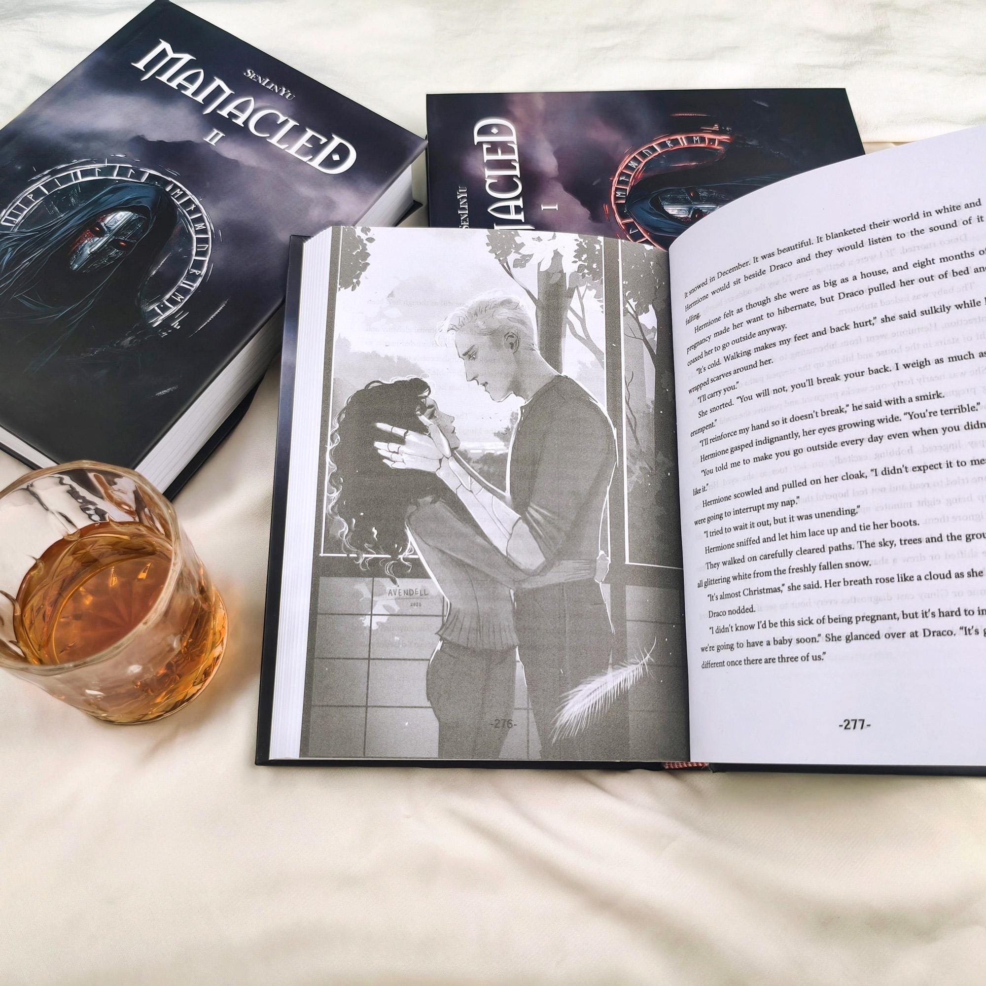 Manacled Book, Colored-Picture Cover With Box, Hardcover Book, Complete Three-In-One Series, Dramione Fanfic