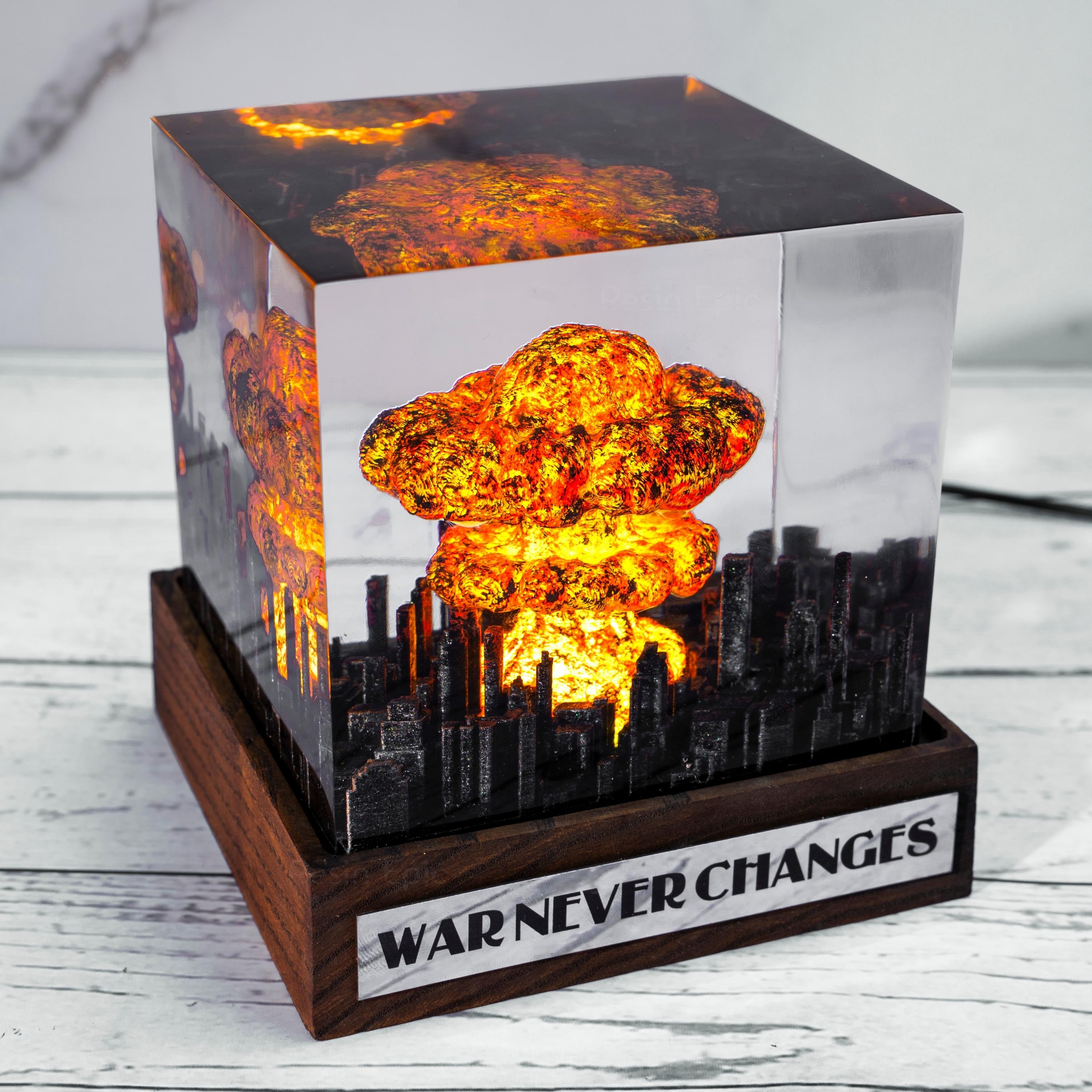 Explosion Resin diorama- nuke bomb fallout 4, Atomic bomb diorama, little boy bomb, EASTER 2026, gift ideas for him