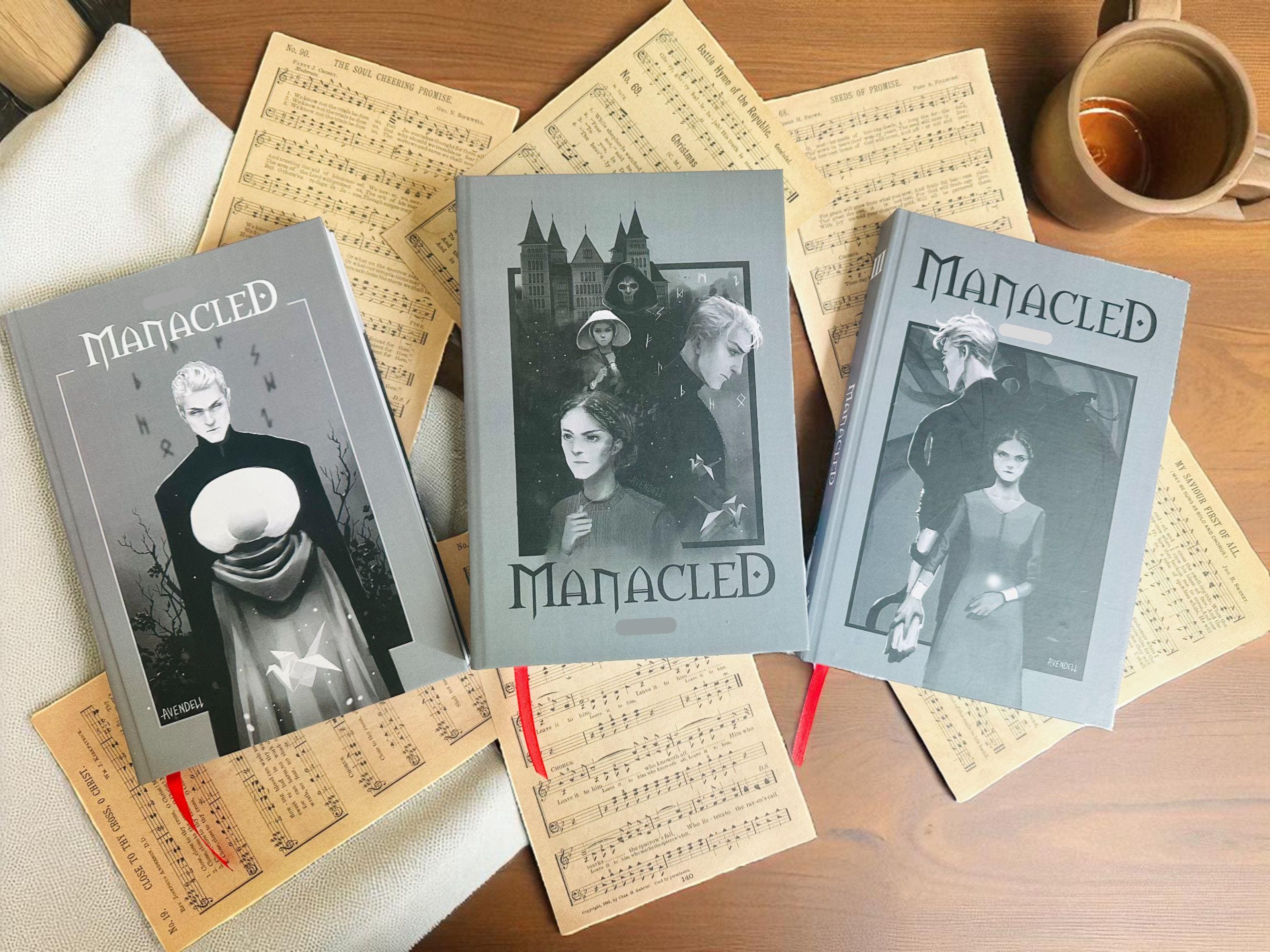Manacled Book Set 3 Volume Hardcover Handbound Edition Collector’s Gift for Readers