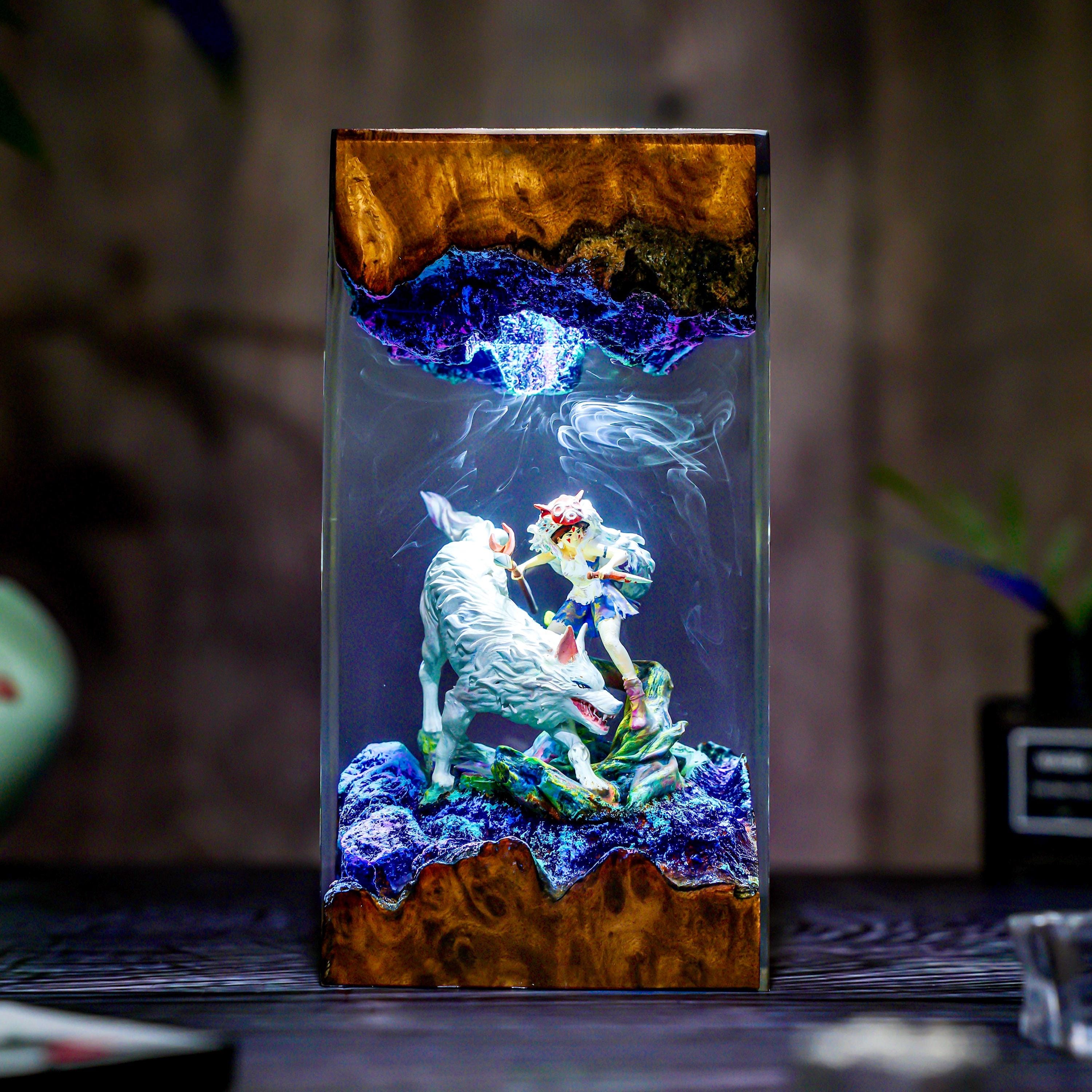 Wolf princess Lamp, hot Anime Night Light, Anime Gift, Handmade Gift, Customer Anime Lamp, Gift for Kids, Gift for Friend
