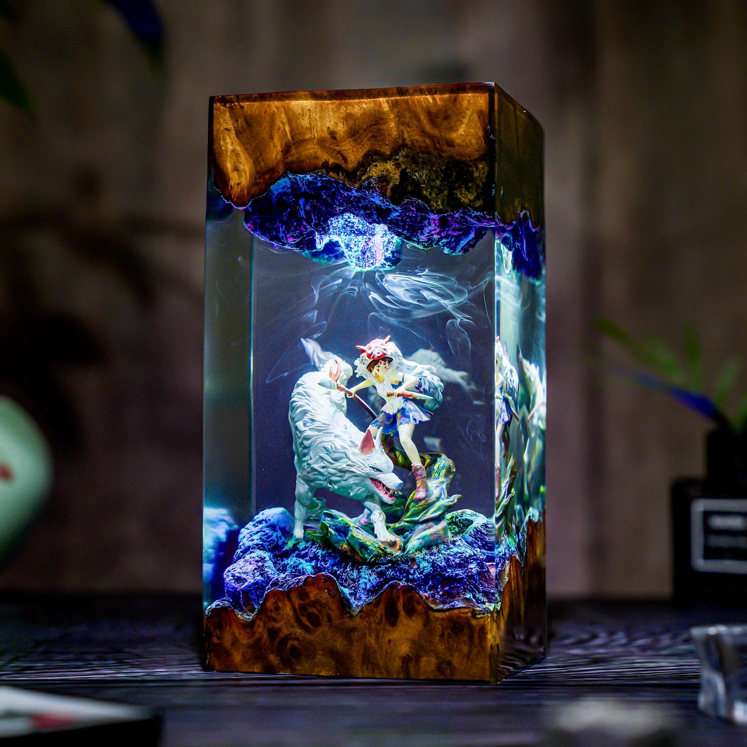 Wolf princess Lamp, hot Anime Night Light, Anime Gift, Handmade Gift, Customer Anime Lamp, Gift for Kids, Gift for Friend