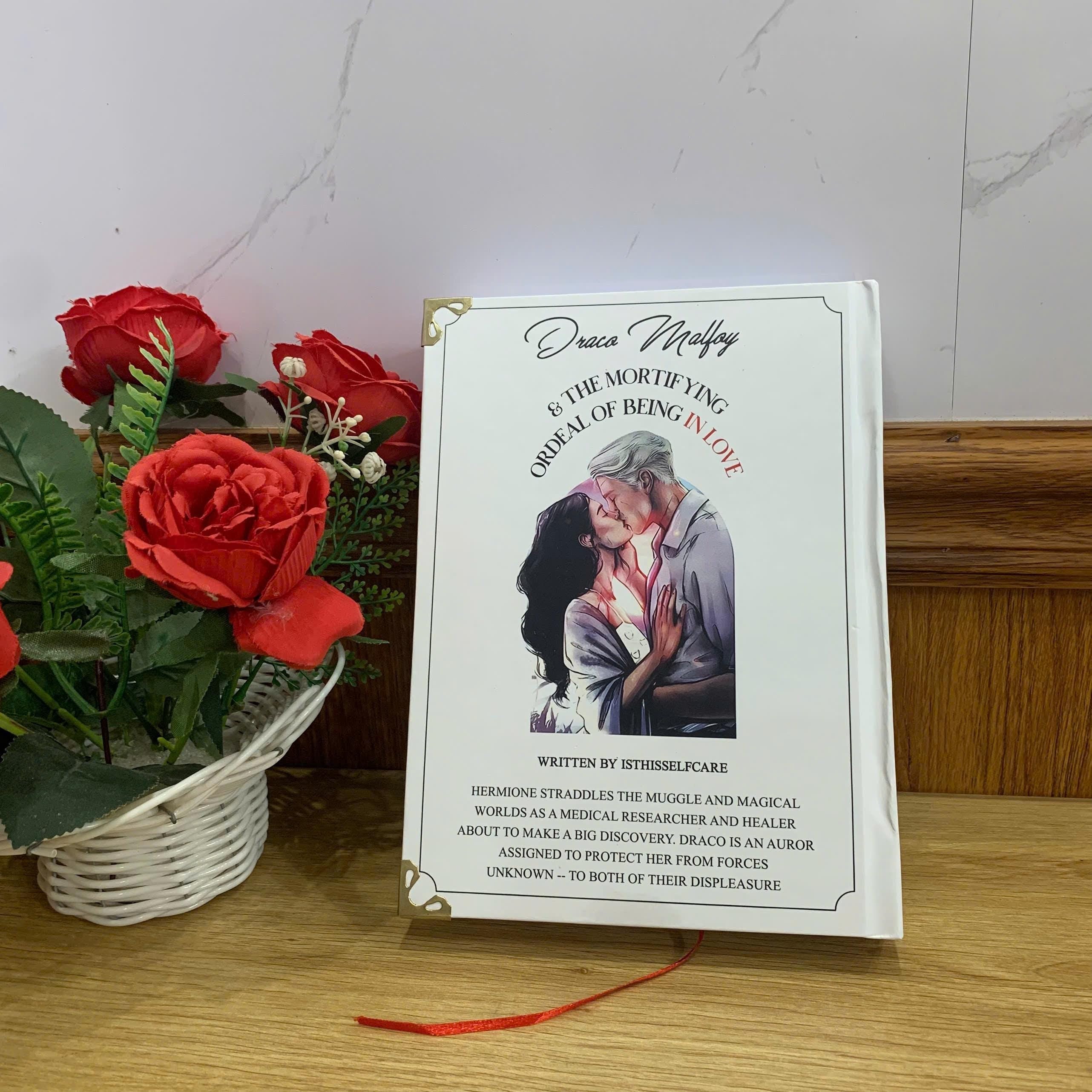 DMATMOOBIL Hardcover Book: Illustrated Romantic Dramione Fanfiction, Kiss Fantasy Cover Art