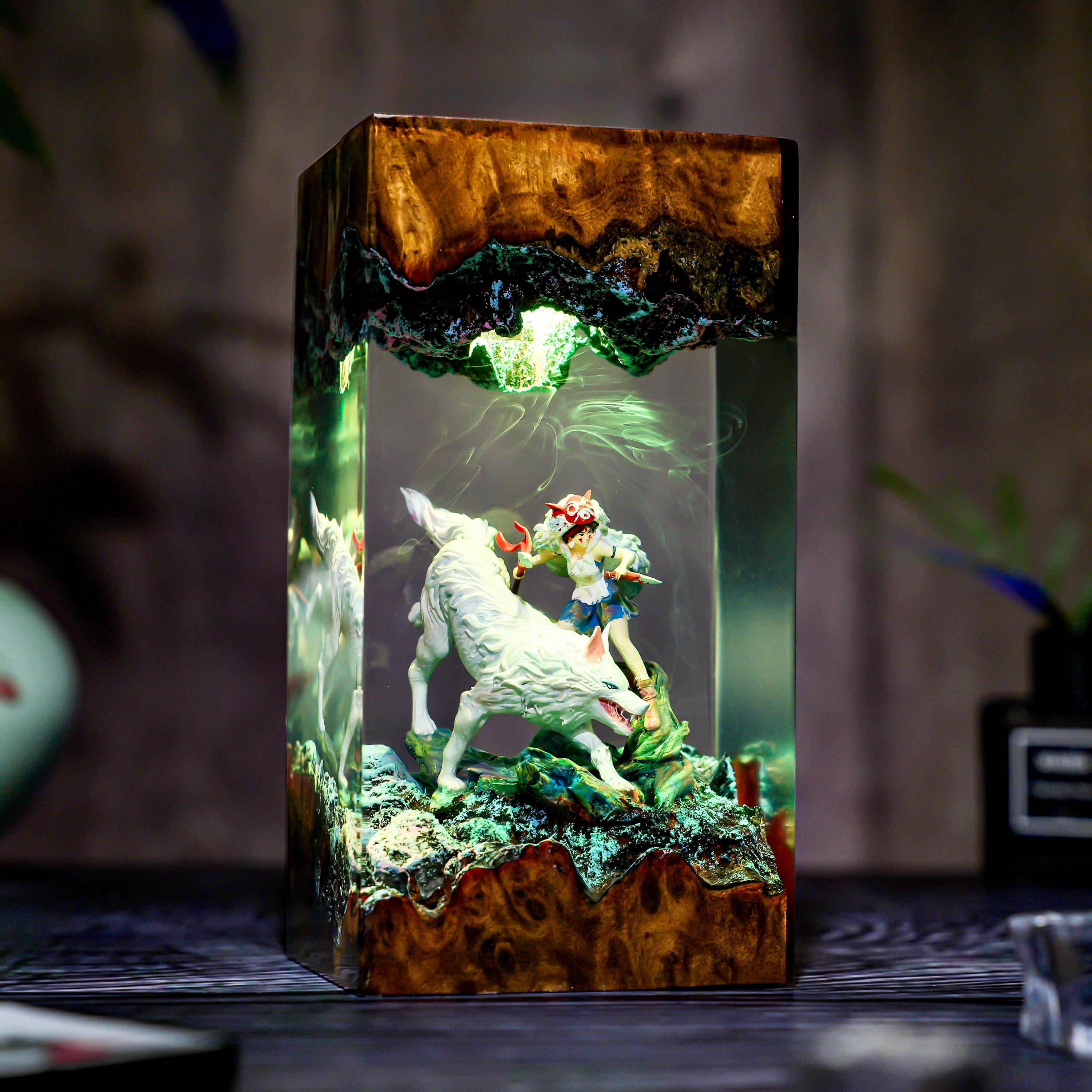 Wolf princess Lamp, hot Anime Night Light, Anime Gift, Handmade Gift, Customer Anime Lamp, Gift for Kids, Gift for Friend