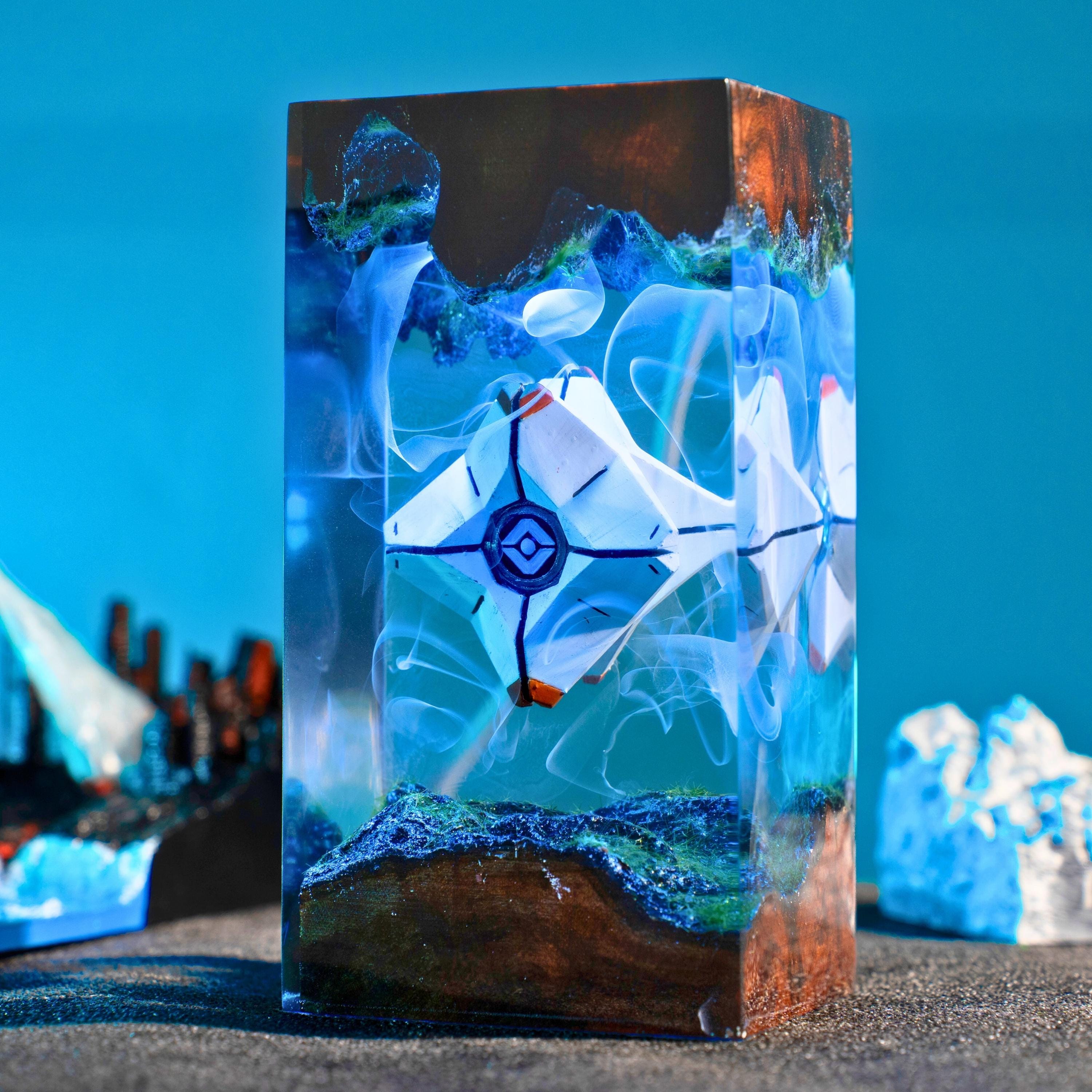 Des.tiny 2 night light, Custom anime Night Lamp, Handmade Resin Wood Lamp, christmas gift ideas for him