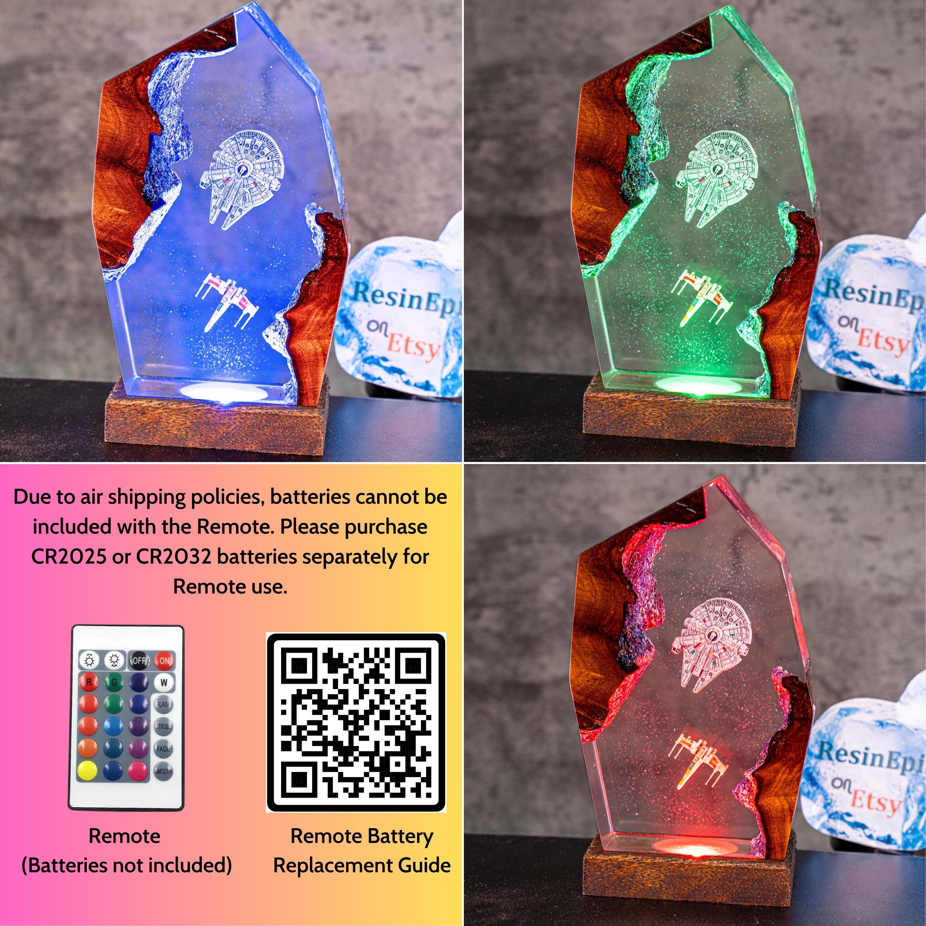 Star Trek USS Voyager NCC-74656 resin night light, Millennium falcom resin lamp, star trek model, science fiction spaceship, Sci-Fi Lamp