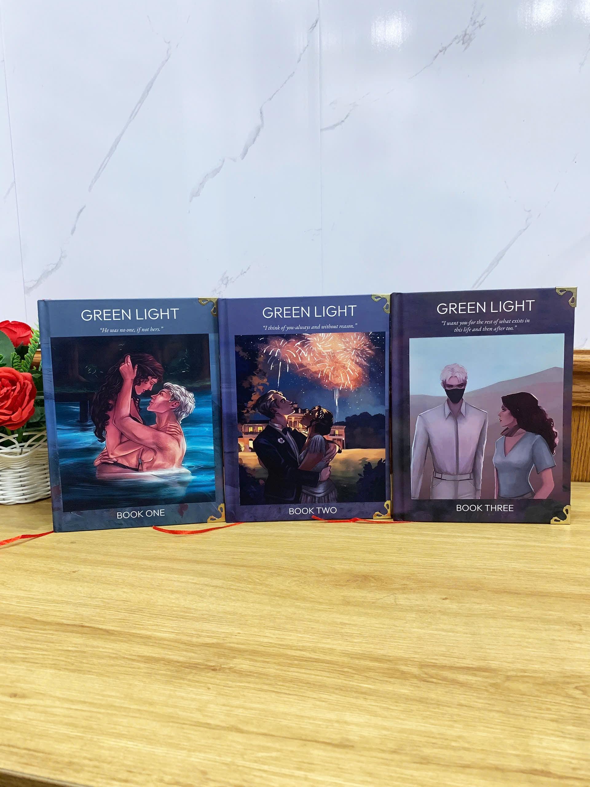 GREEN LIGHT with 3-Volume Set: Hardcover Collection, Illustrated Romantic Dramione Fanfiction, Couple Cover Art