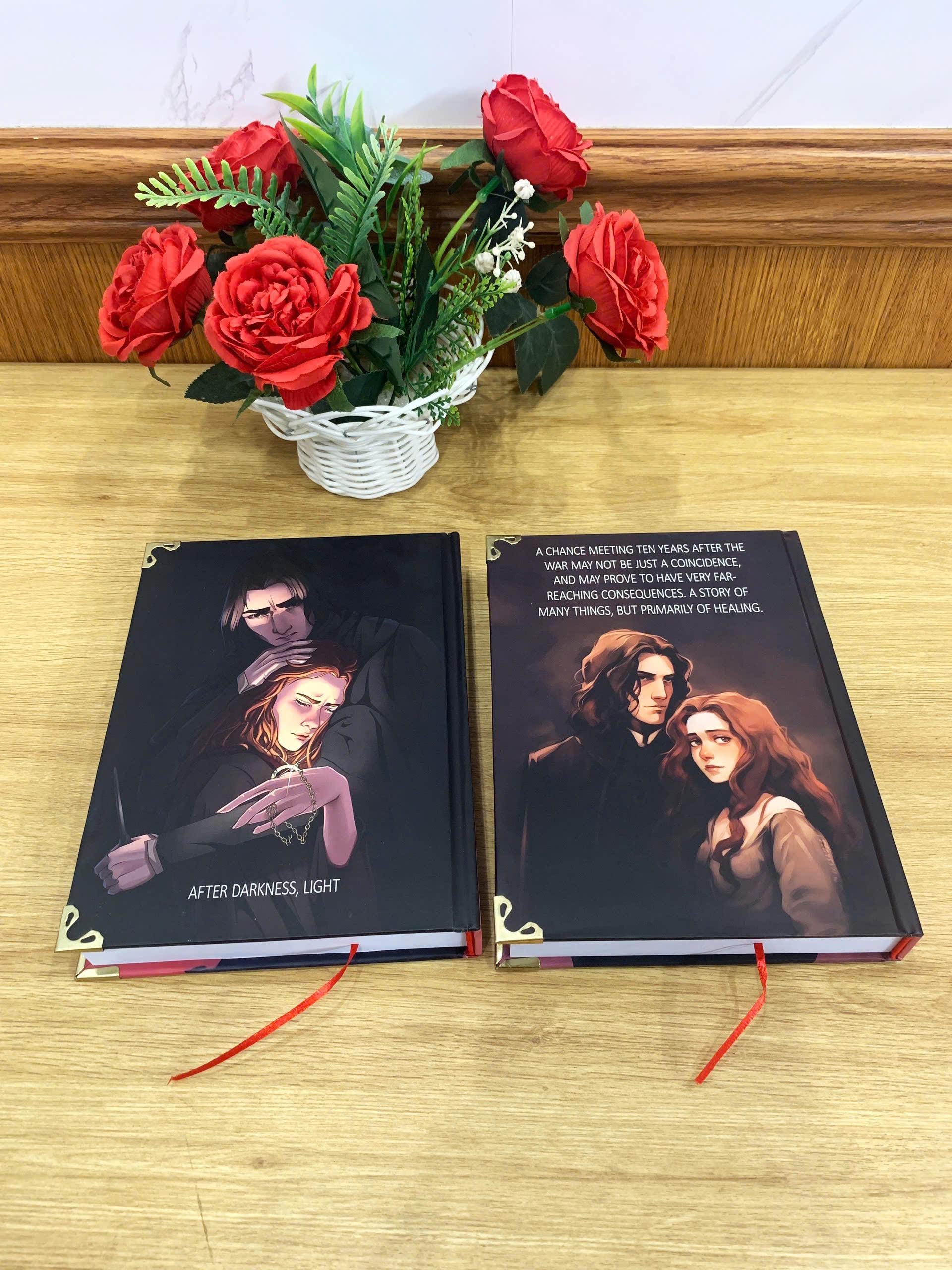 POST TENEBRAS LUX with 3-Volume Set: Hardcover Collection, Illustrated Romantic Dramione Fanfiction, Couple Cover