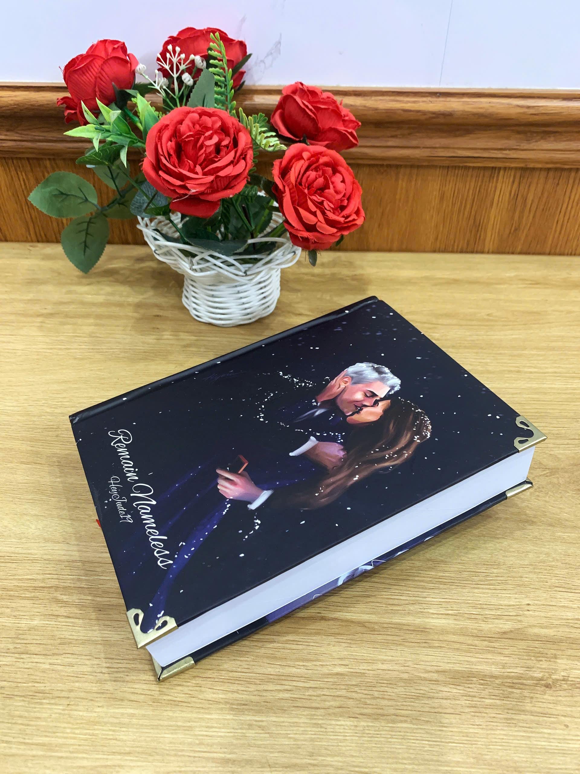 REMAIN NAMELESS Hardcover Book: Illustrated Romantic Dramione Fanfiction, Twinkling Cover Art