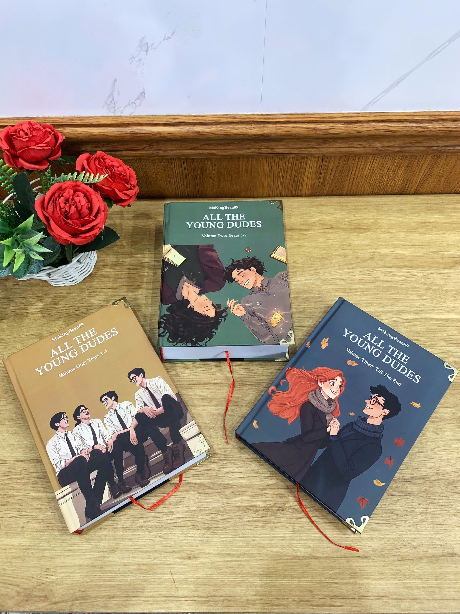 All The Young Dudes with 3-Volume Set: Hardcover Collection, Illustrated Romantic Dramione Fanfiction, Cheerful Cover