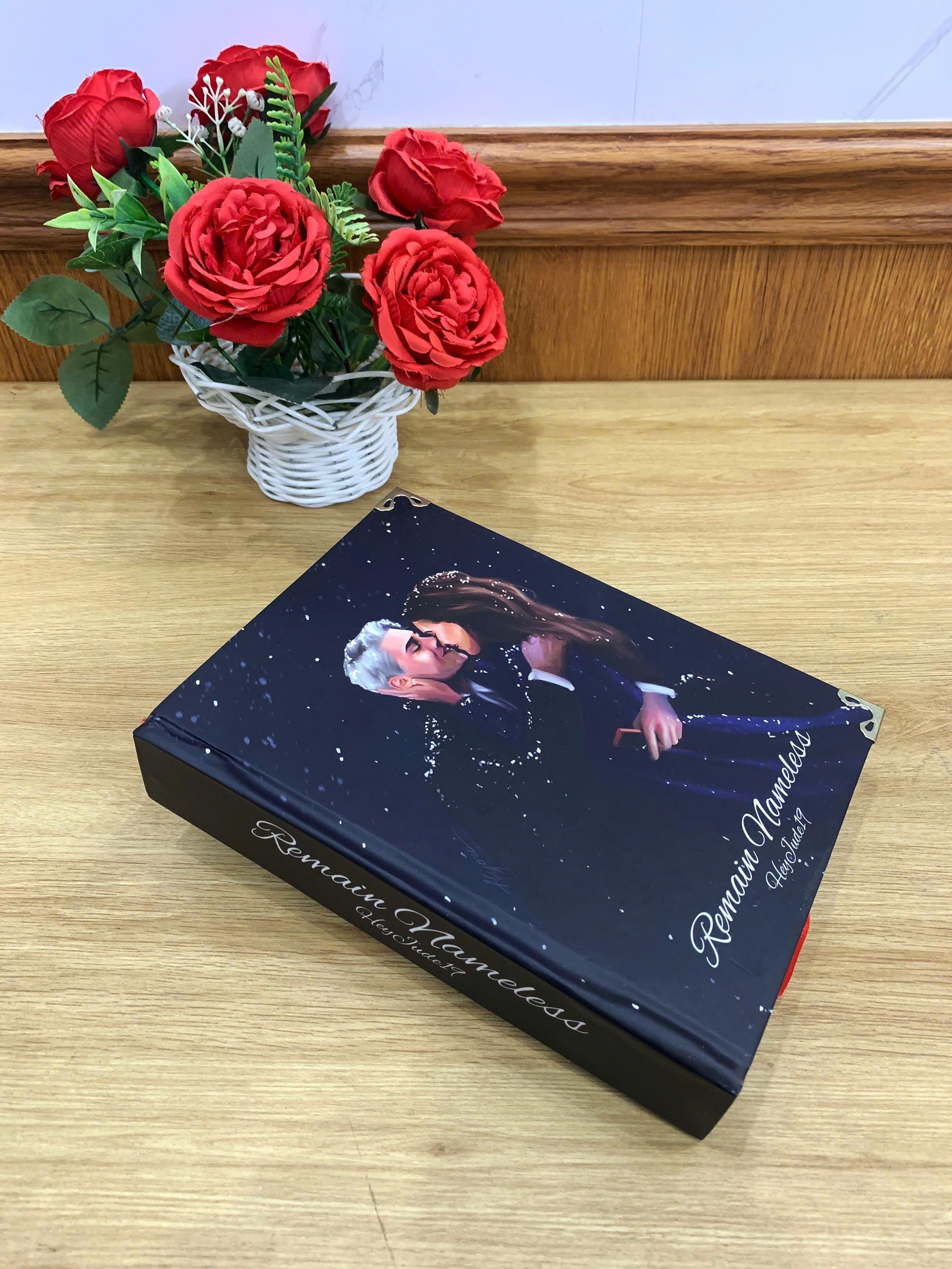 REMAIN NAMELESS Hardcover Book: Illustrated Romantic Dramione Fanfiction, Twinkling Cover Art