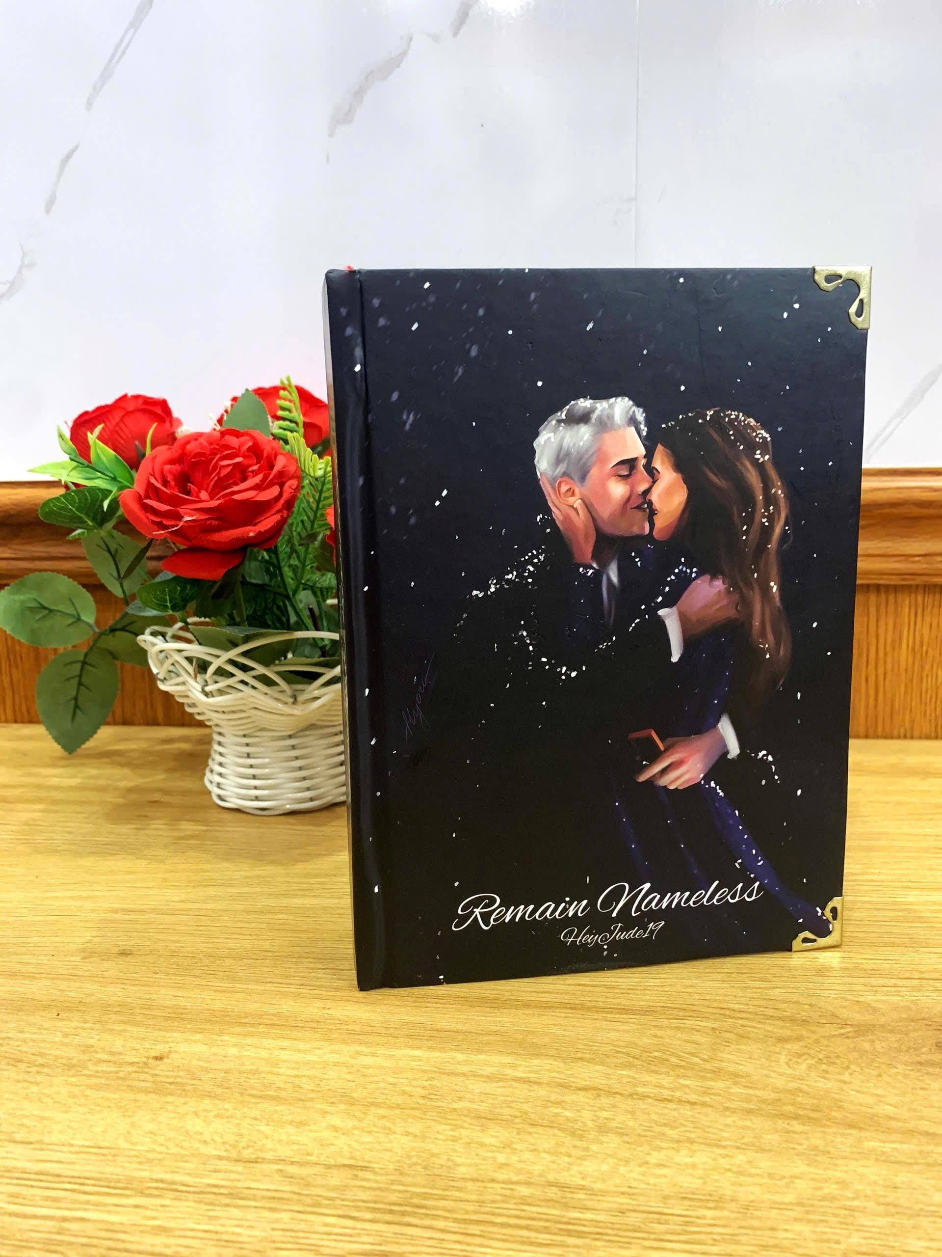 REMAIN NAMELESS Hardcover Book: Illustrated Romantic Dramione Fanfiction, Twinkling Cover Art