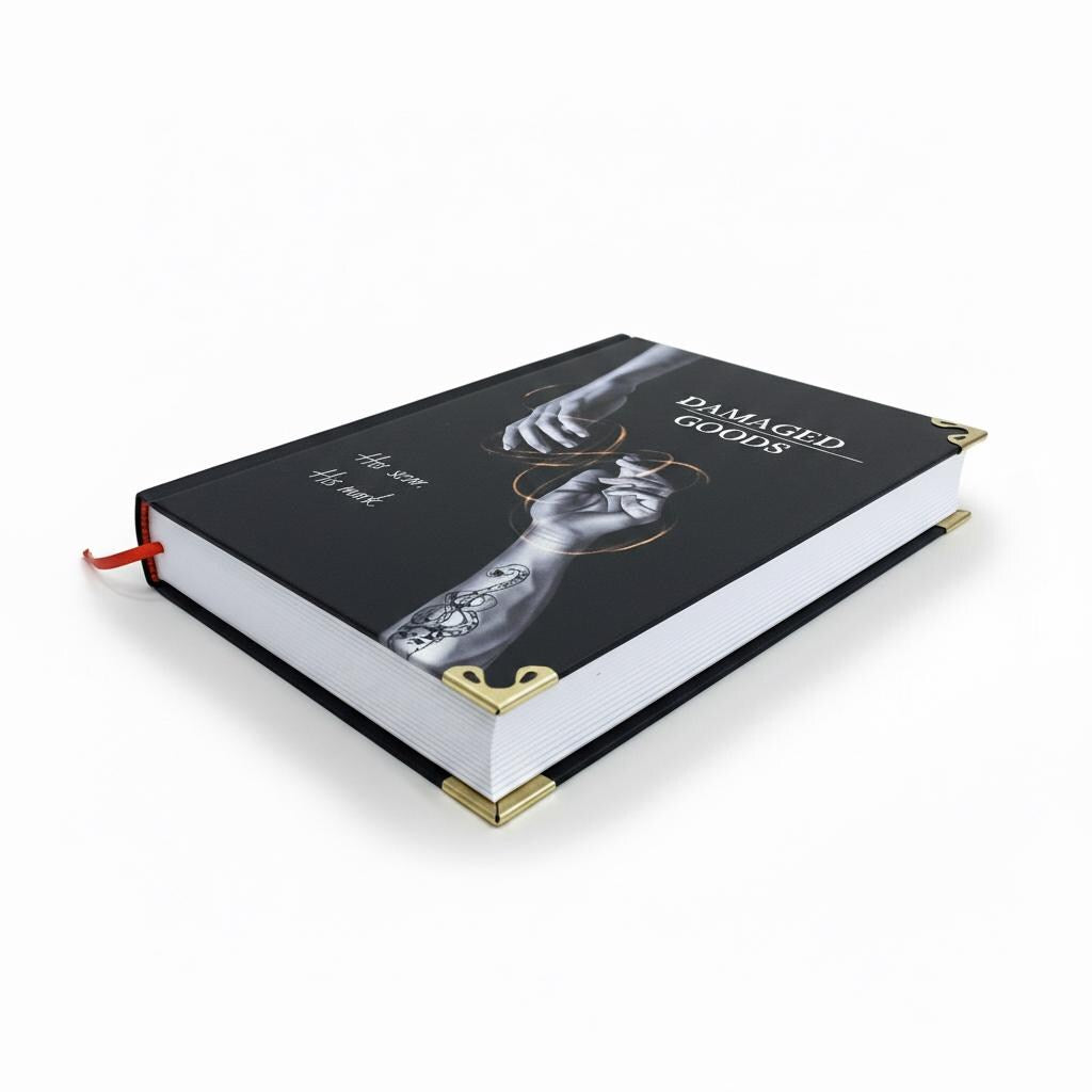 Damaged Goods Hardcover Book – Dark Romance Inspired Illustrated Edition | Handmade Collector Book A5