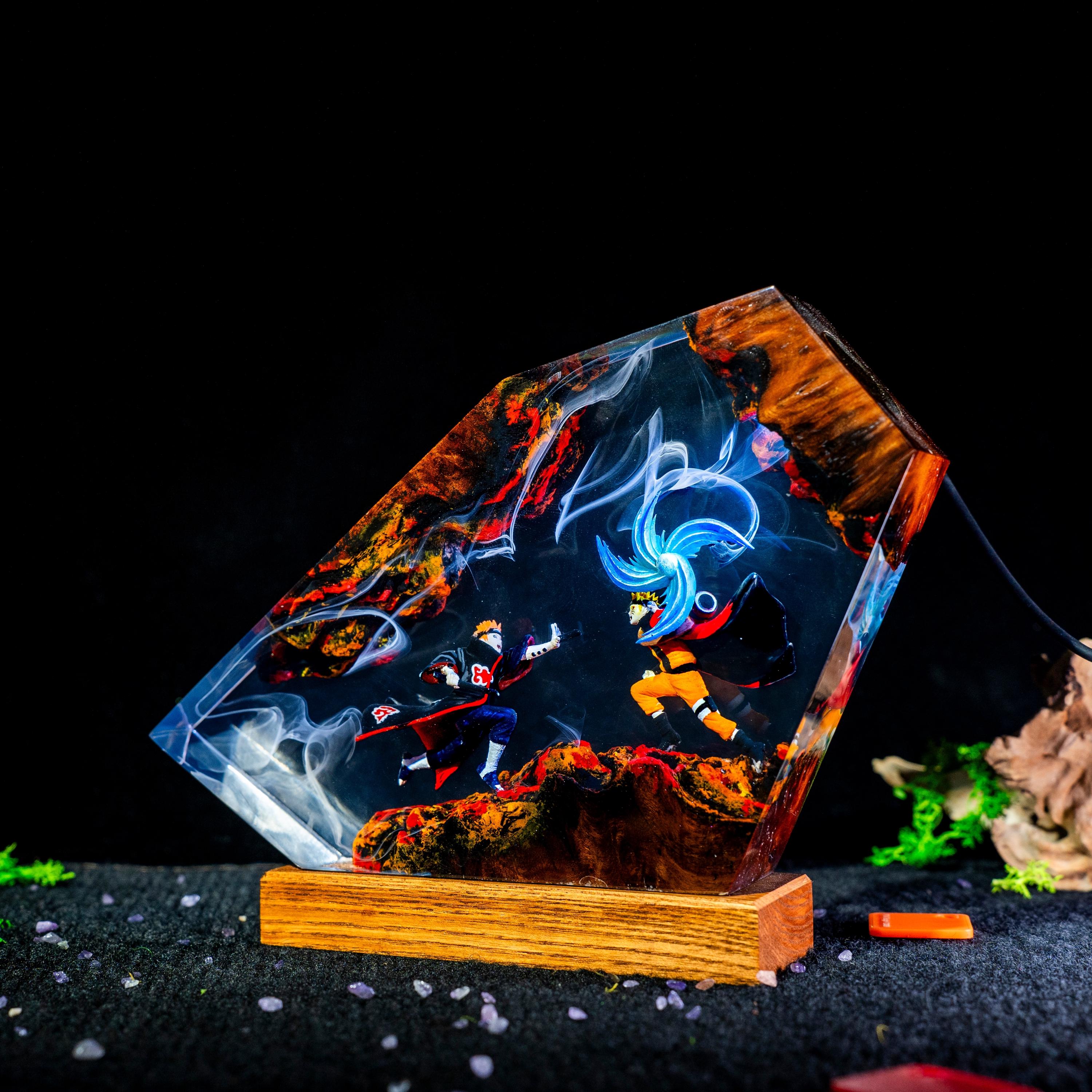 Dragon ball Majin Son goku and vegeta resin night light, anime resin lamp, playroom decore for him, Unique Gift for Anime Lovers