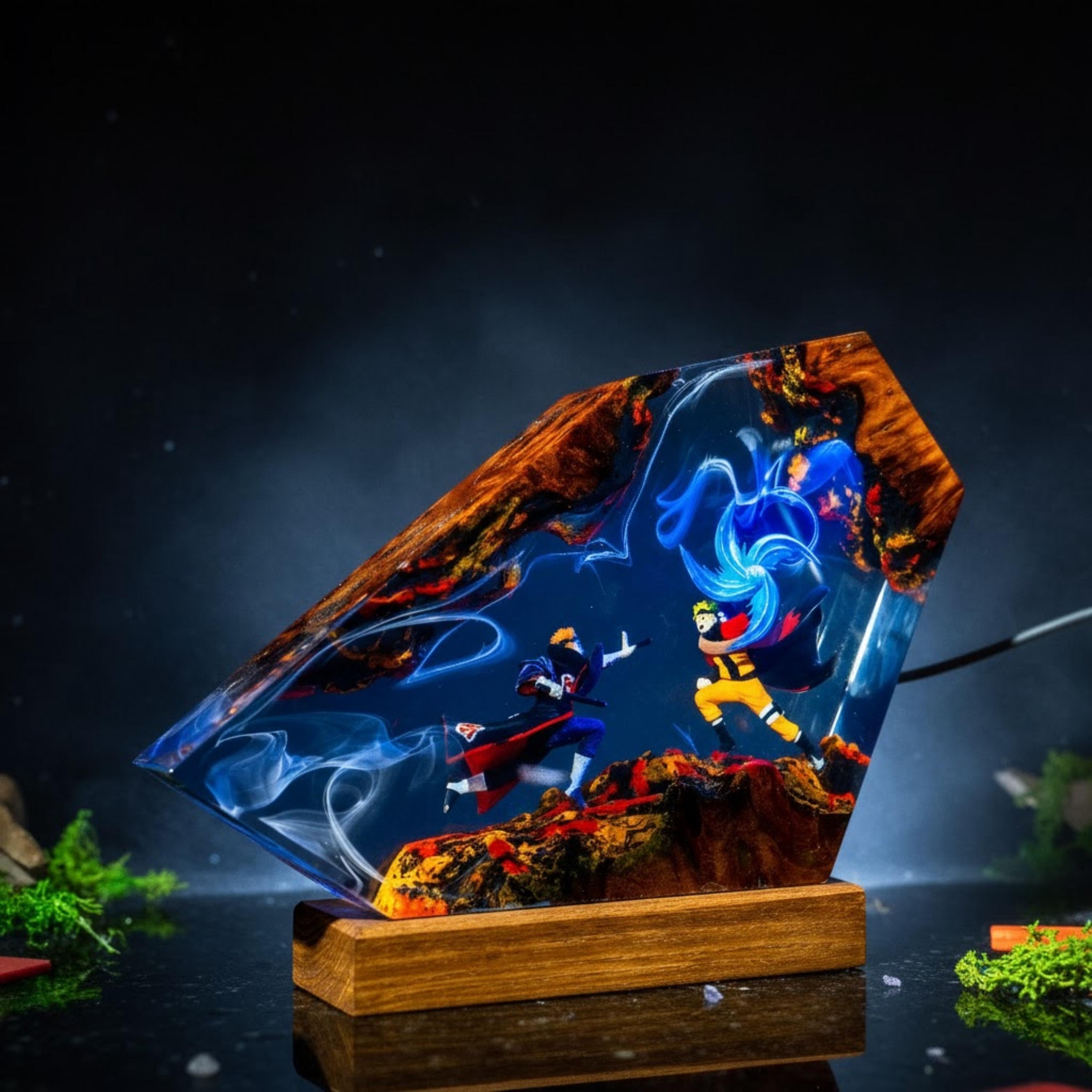 Dragon ball Majin Son goku and vegeta resin night light, anime resin lamp, playroom decore for him, Unique Gift for Anime Lovers