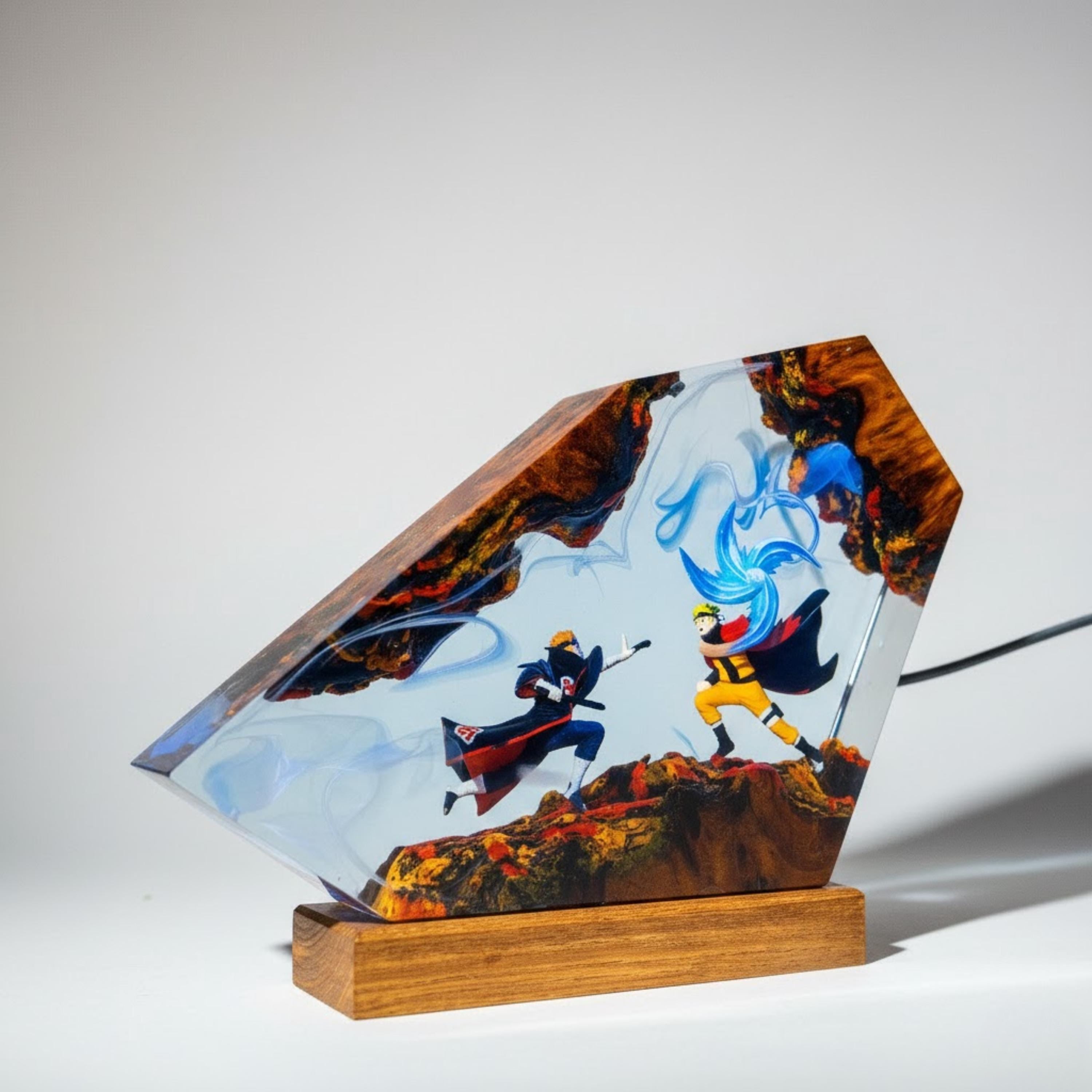 Dragon ball Majin Son goku and vegeta resin night light, anime resin lamp, playroom decore for him, Unique Gift for Anime Lovers